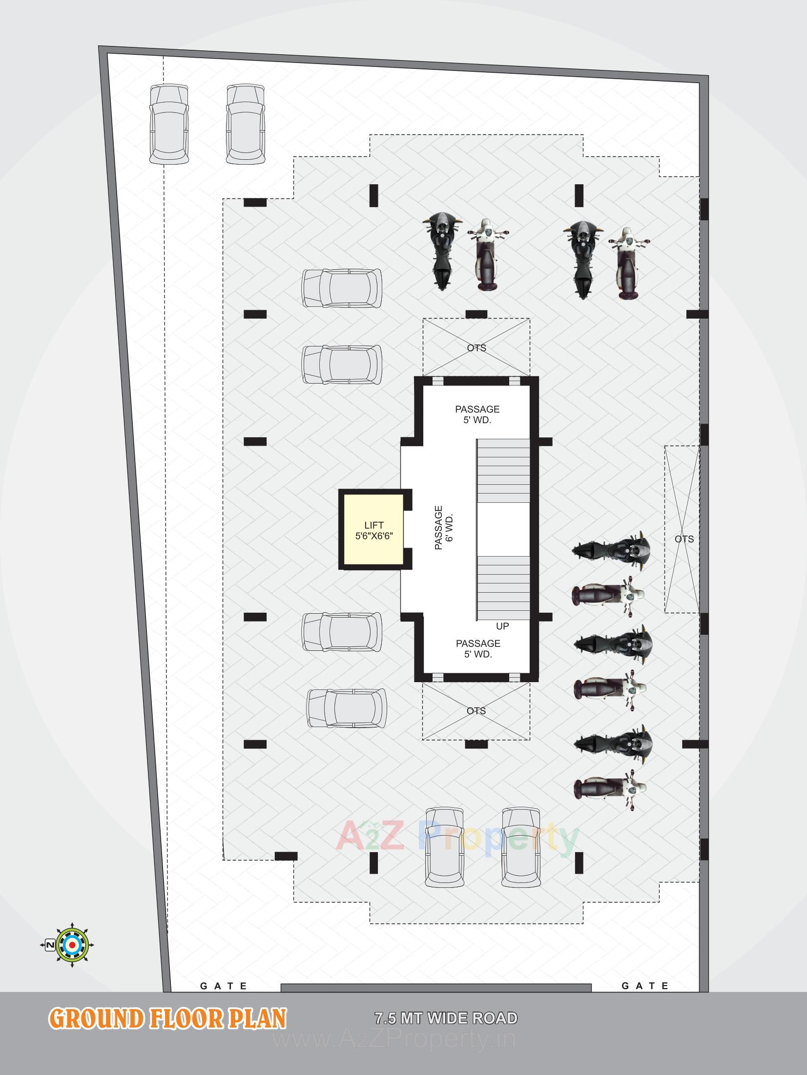 Layout of real estate project Shree Radhika Palace located at Madhapar, Rajkot, Gujarat