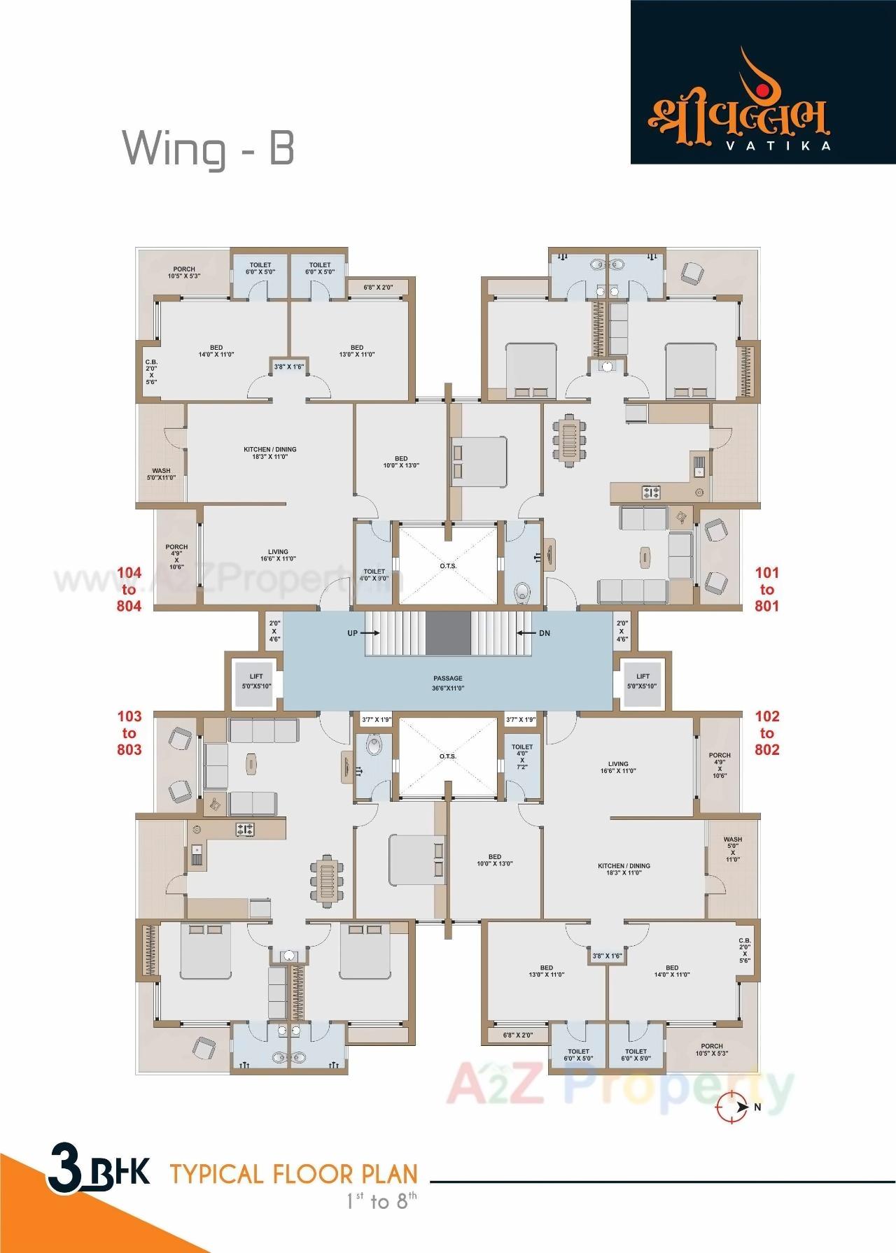 Layout of real estate project Shree Vallabh Vatika located at Mavdi, Rajkot, Gujarat