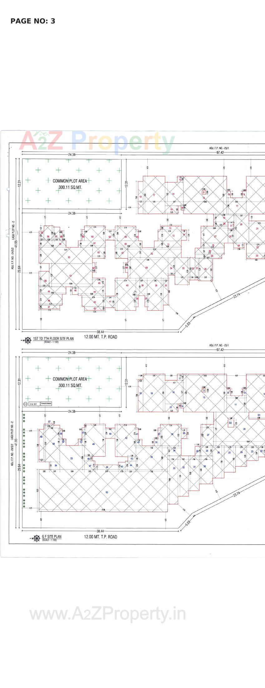 Layout of real estate project Shreeji Avenue located at Rajkot, Rajkot, Gujarat