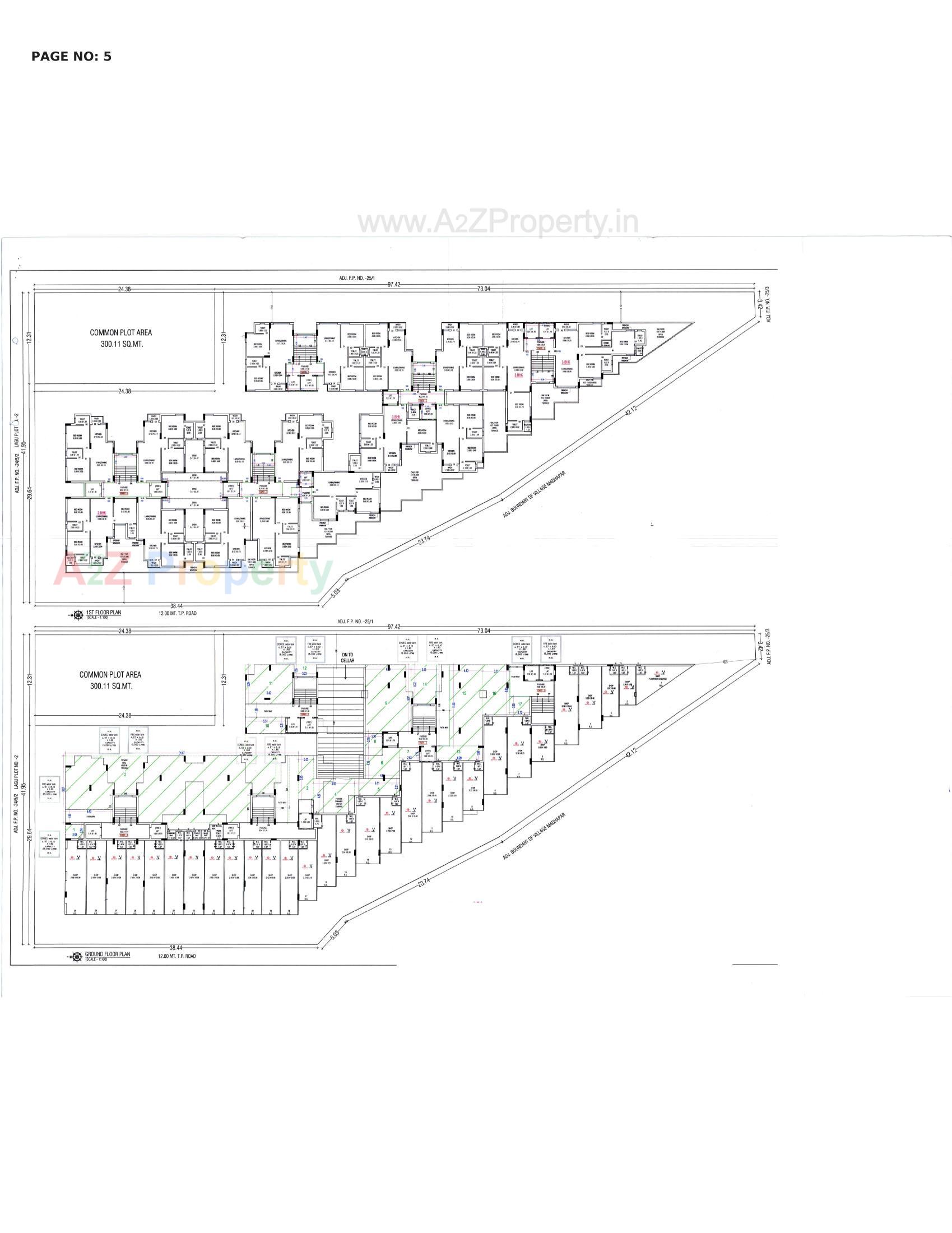 Layout of real estate project Shreeji Avenue located at Rajkot, Rajkot, Gujarat