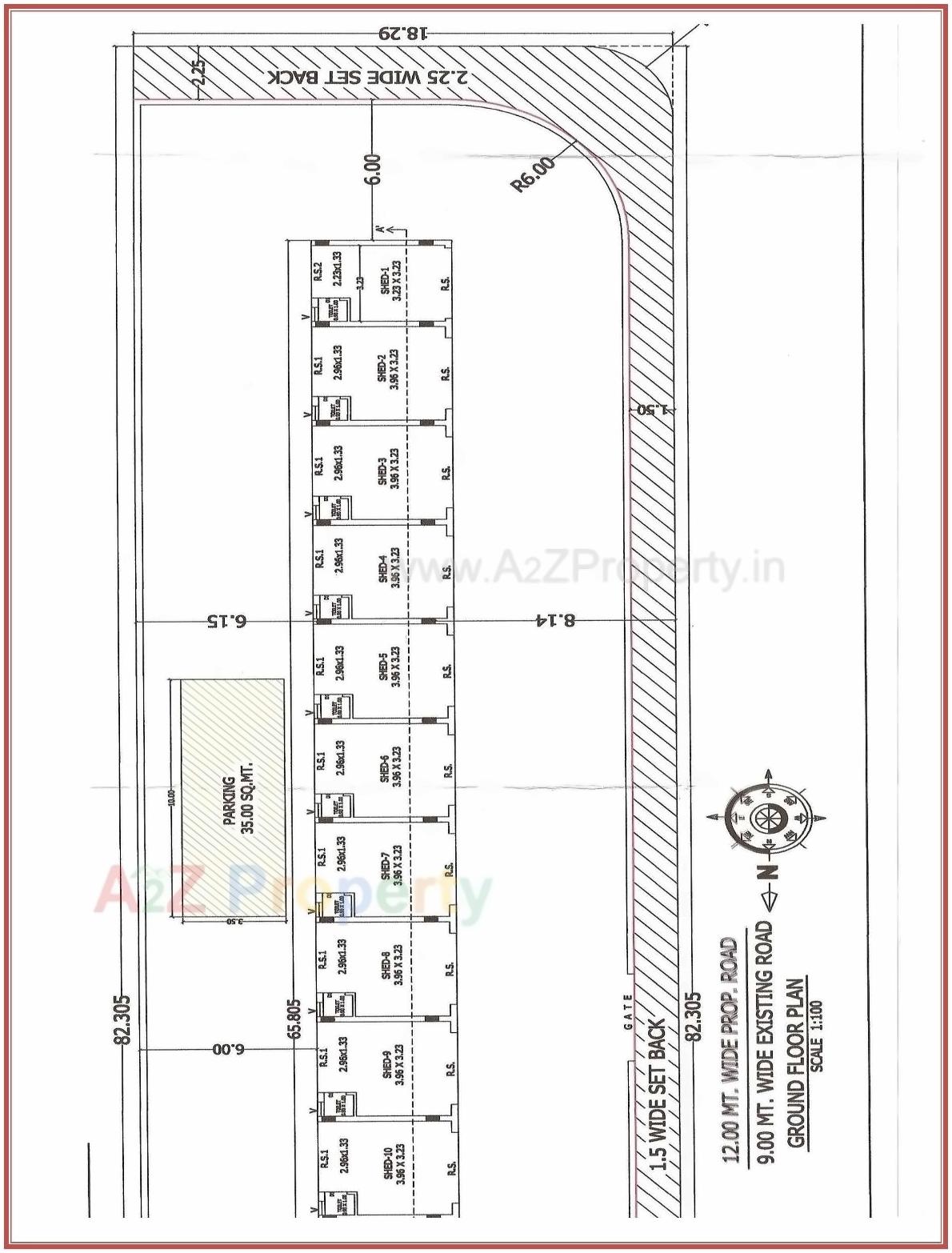 Layout of real estate project Shreeji Estate located at Kotharia, Rajkot, Gujarat