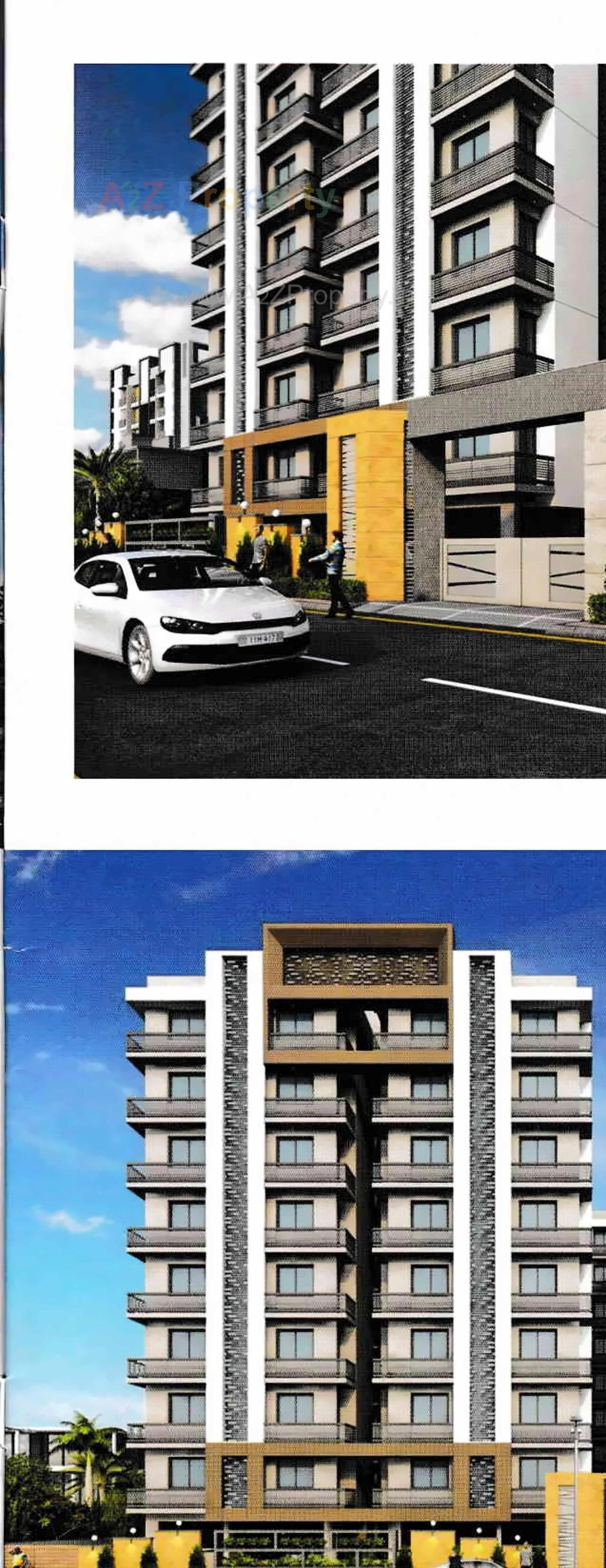 3D Elevation of real estate project Shreeji Exotica located at Mavdi, Rajkot, Gujarat