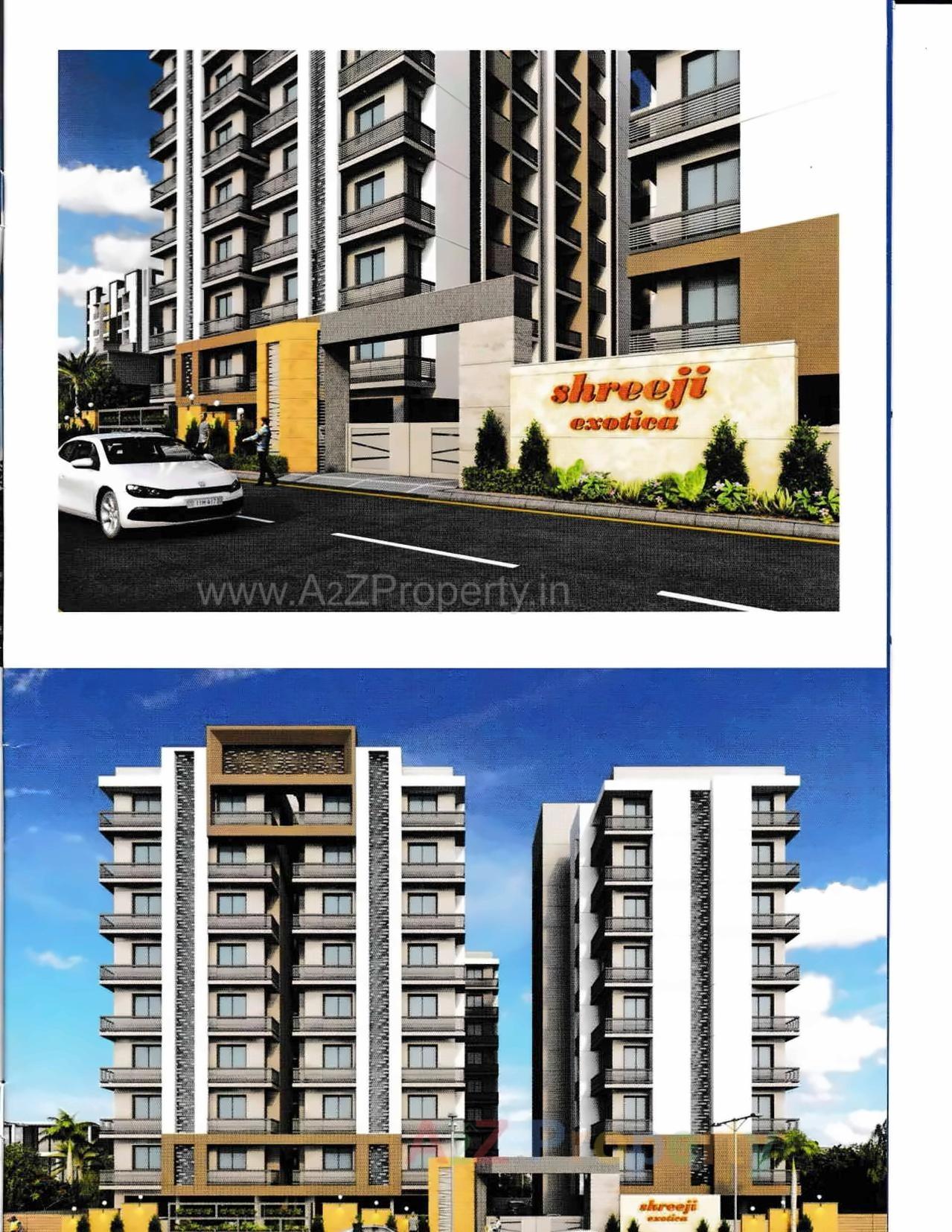 3D Elevation of real estate project Shreeji Exotica located at Mavdi, Rajkot, Gujarat