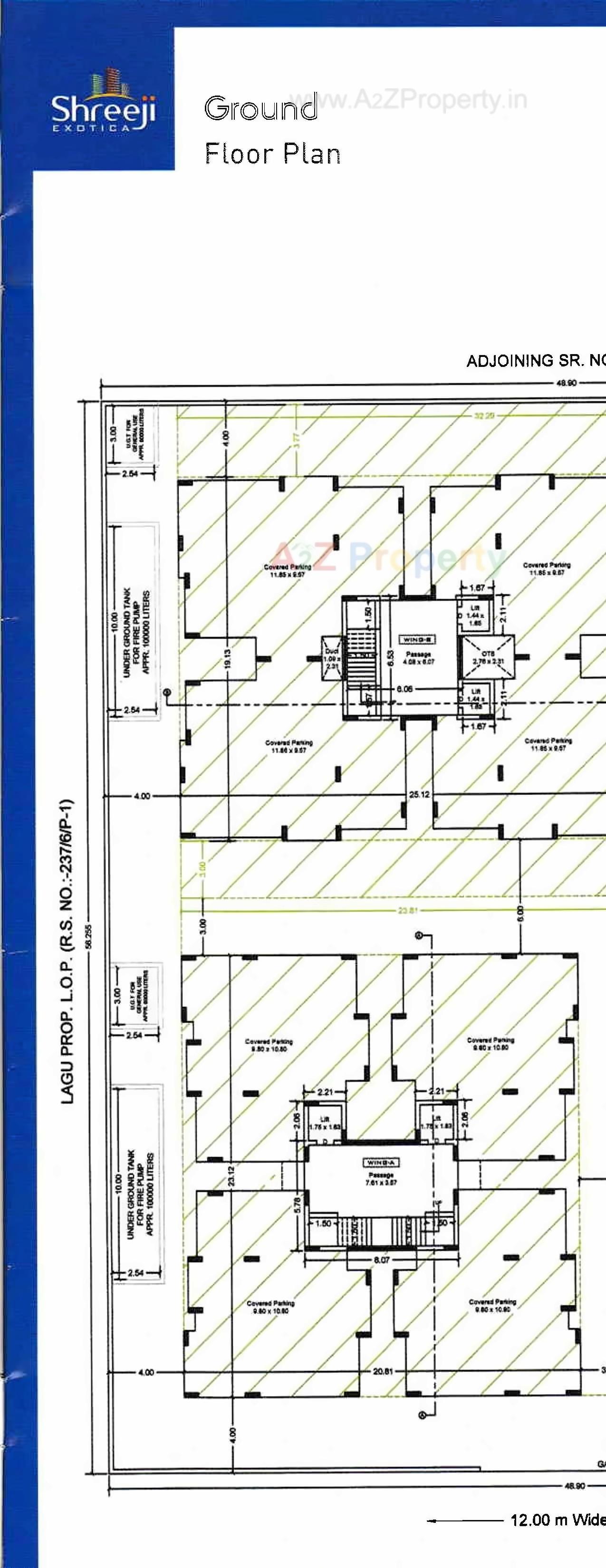 Layout of real estate project Shreeji Exotica located at Mavdi, Rajkot, Gujarat