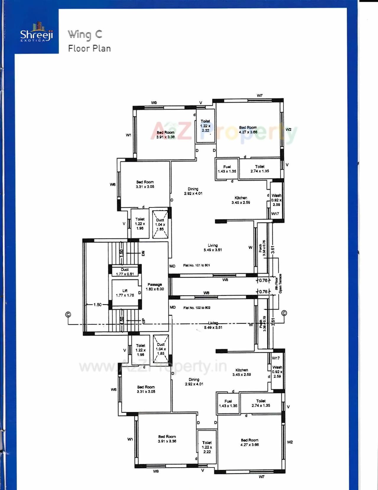 Layout of real estate project Shreeji Exotica located at Mavdi, Rajkot, Gujarat