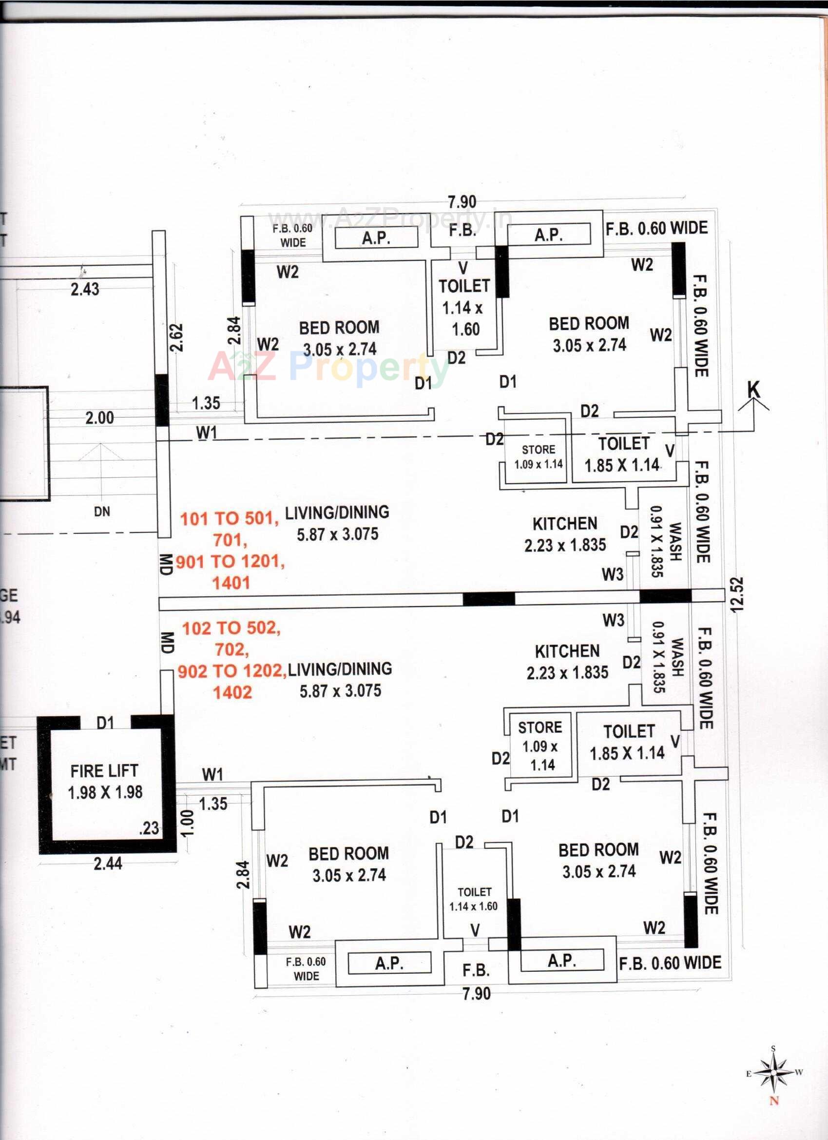 Layout of real estate project Shreeji Heights located at Kangashiyali, Rajkot, Gujarat