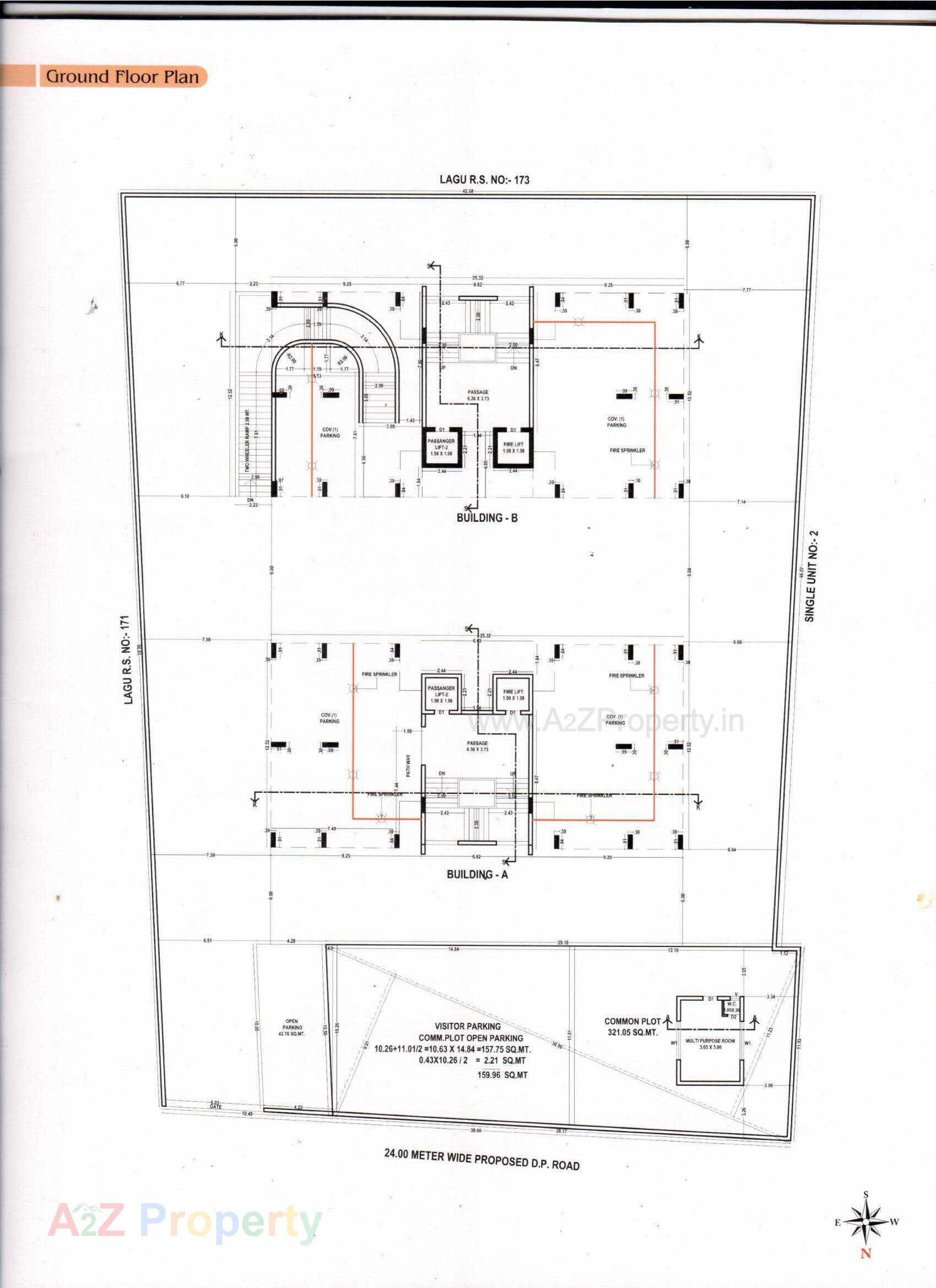 Layout of real estate project Shreeji Heights located at Kangashiyali, Rajkot, Gujarat