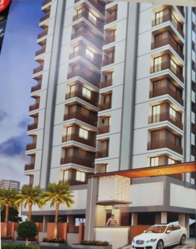 3D Elevation of real estate project Shreeji Heights located at Mavdi, Rajkot, Gujarat