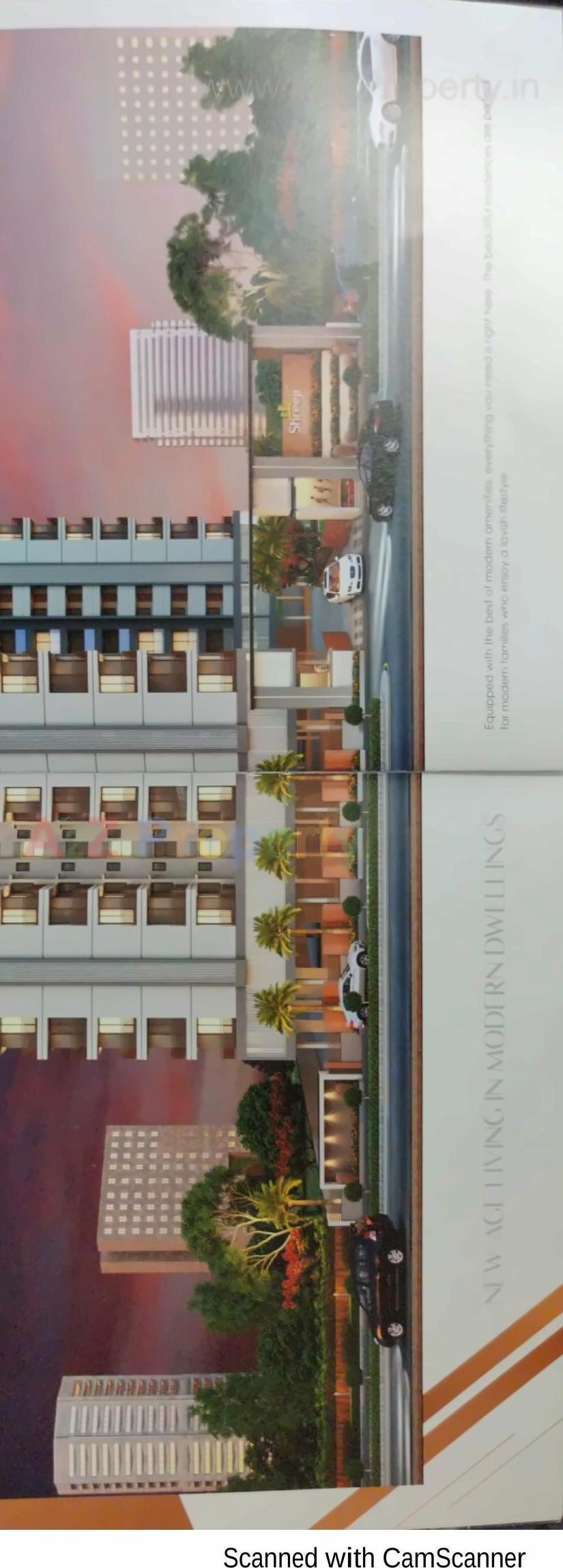 3D Elevation of real estate project Shreeji Heights located at Mavdi, Rajkot, Gujarat