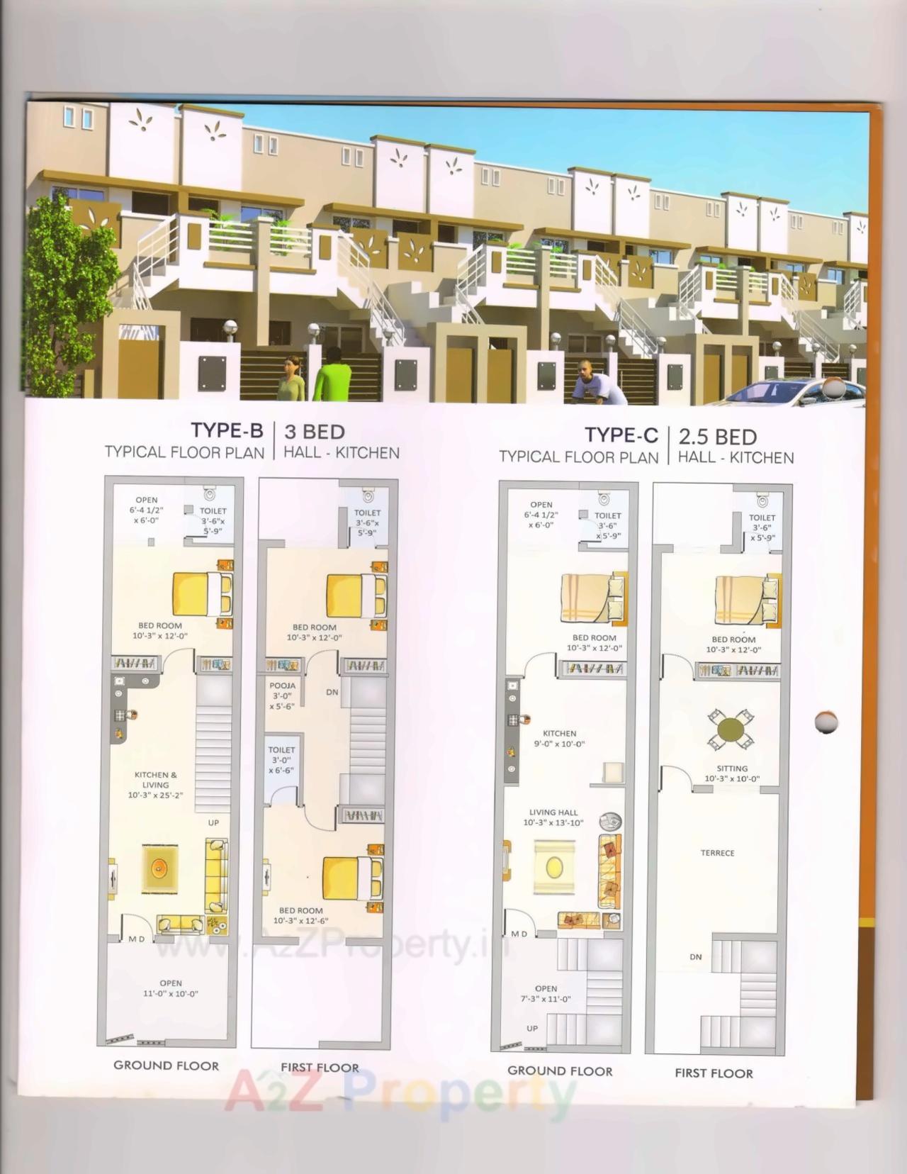 Layout of real estate project Shreeji Residensy located at Vavadi, Rajkot, Gujarat