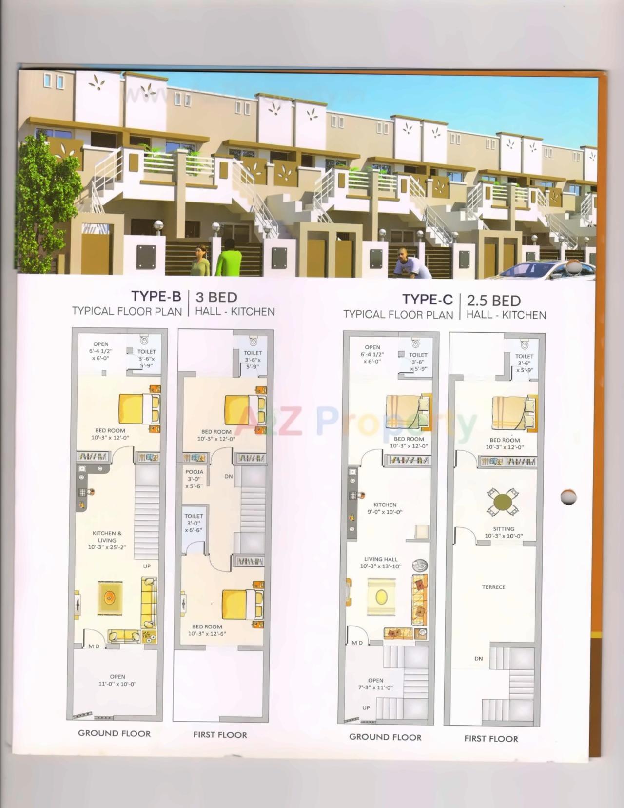 Layout of real estate project Shreeji Residensy located at Vavadi, Rajkot, Gujarat