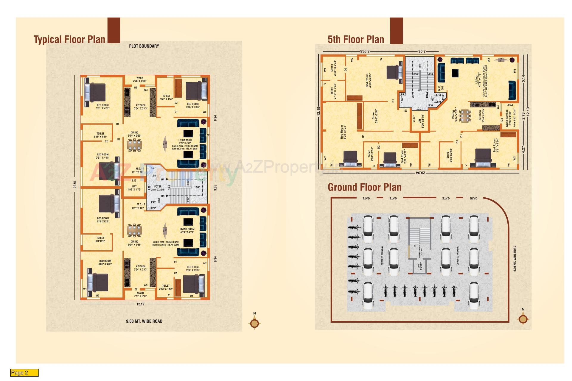 Layout of real estate project Shreemad Palace located at Mavdi, Rajkot, Gujarat