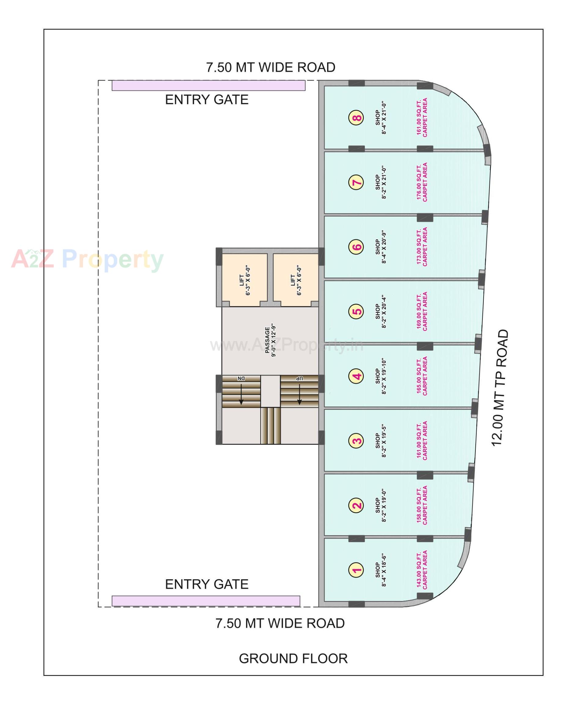 Layout of real estate project Shreemanhari Enclave located at Rajkot, Rajkot, Gujarat