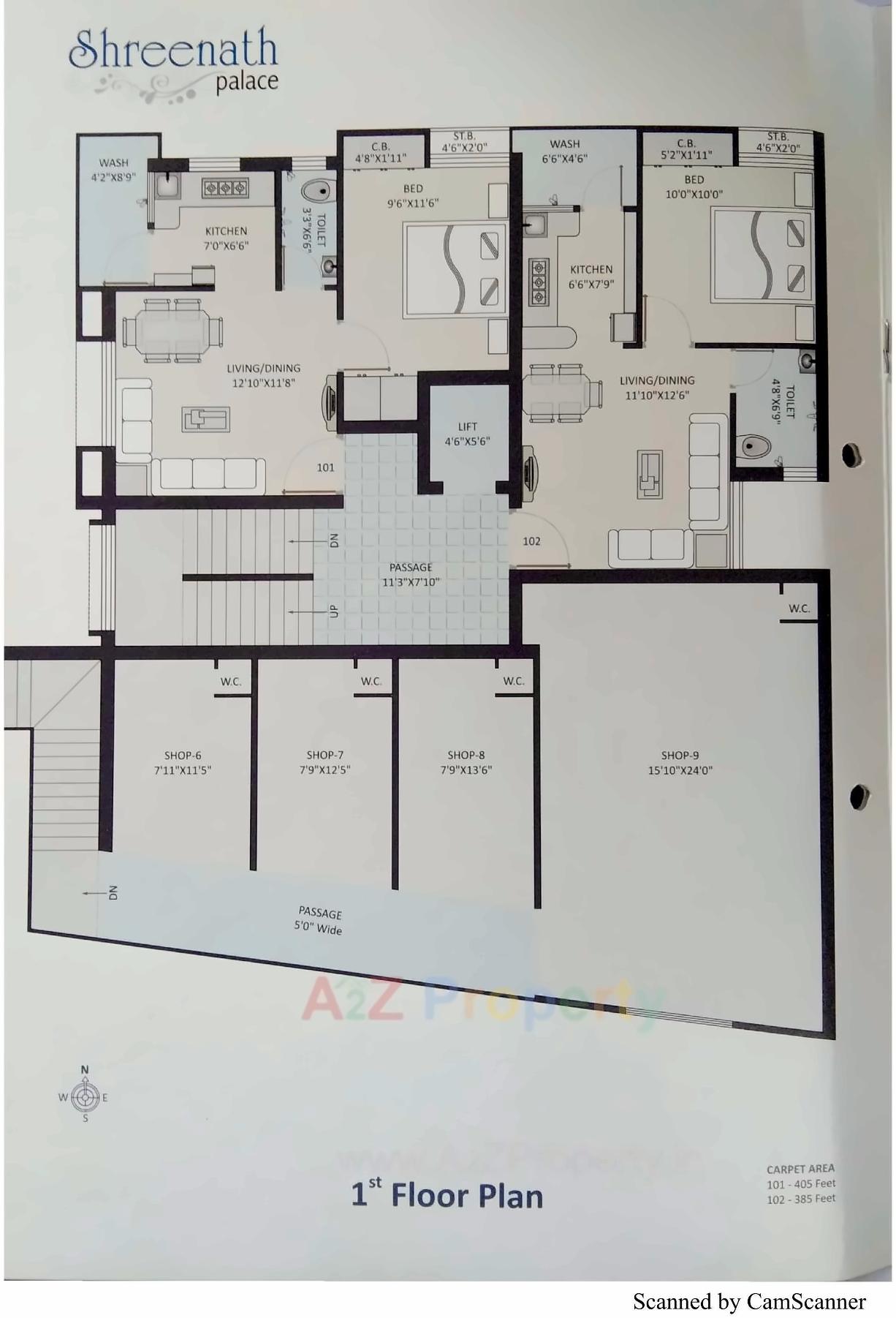 Layout of real estate project Shreenath Palace located at Mavdi, Rajkot, Gujarat