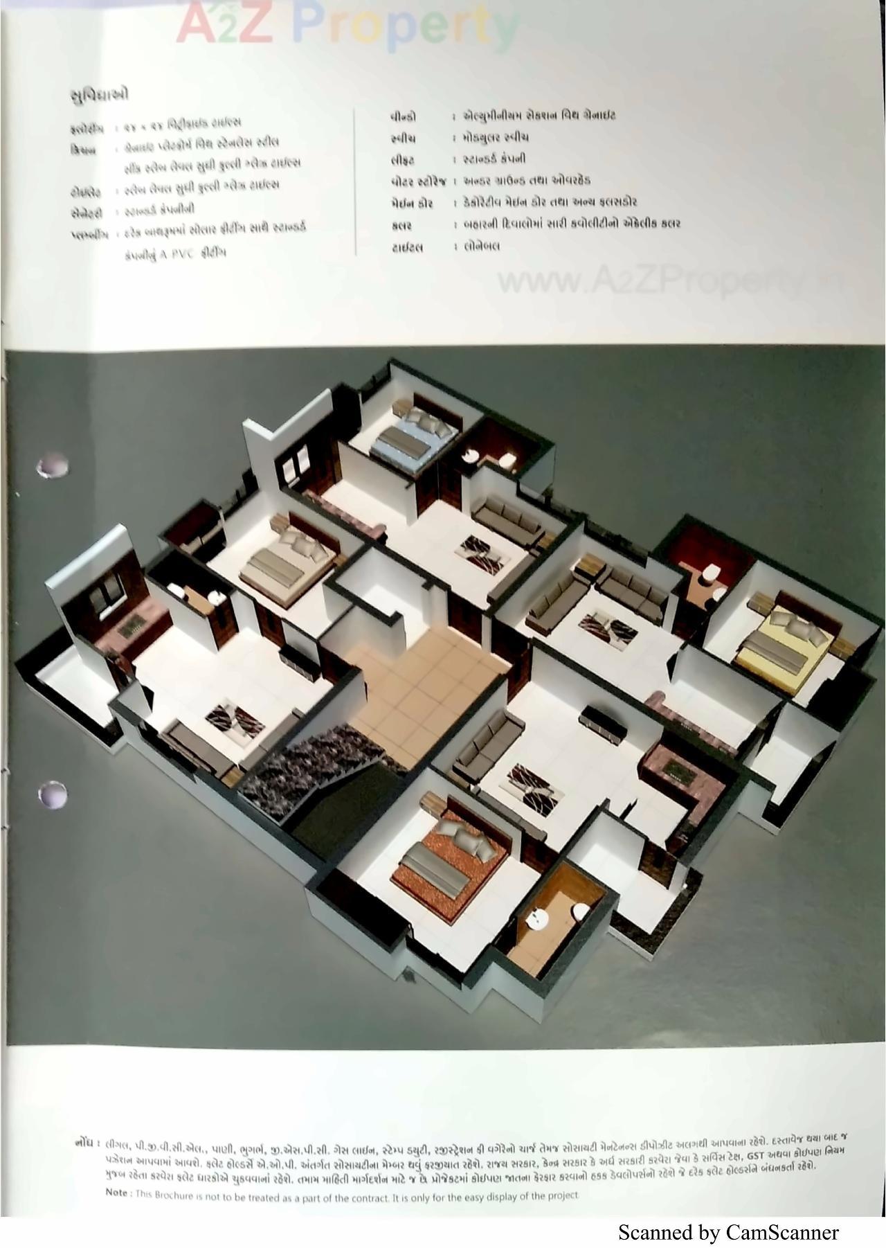 Layout of real estate project Shreenath Palace located at Mavdi, Rajkot, Gujarat