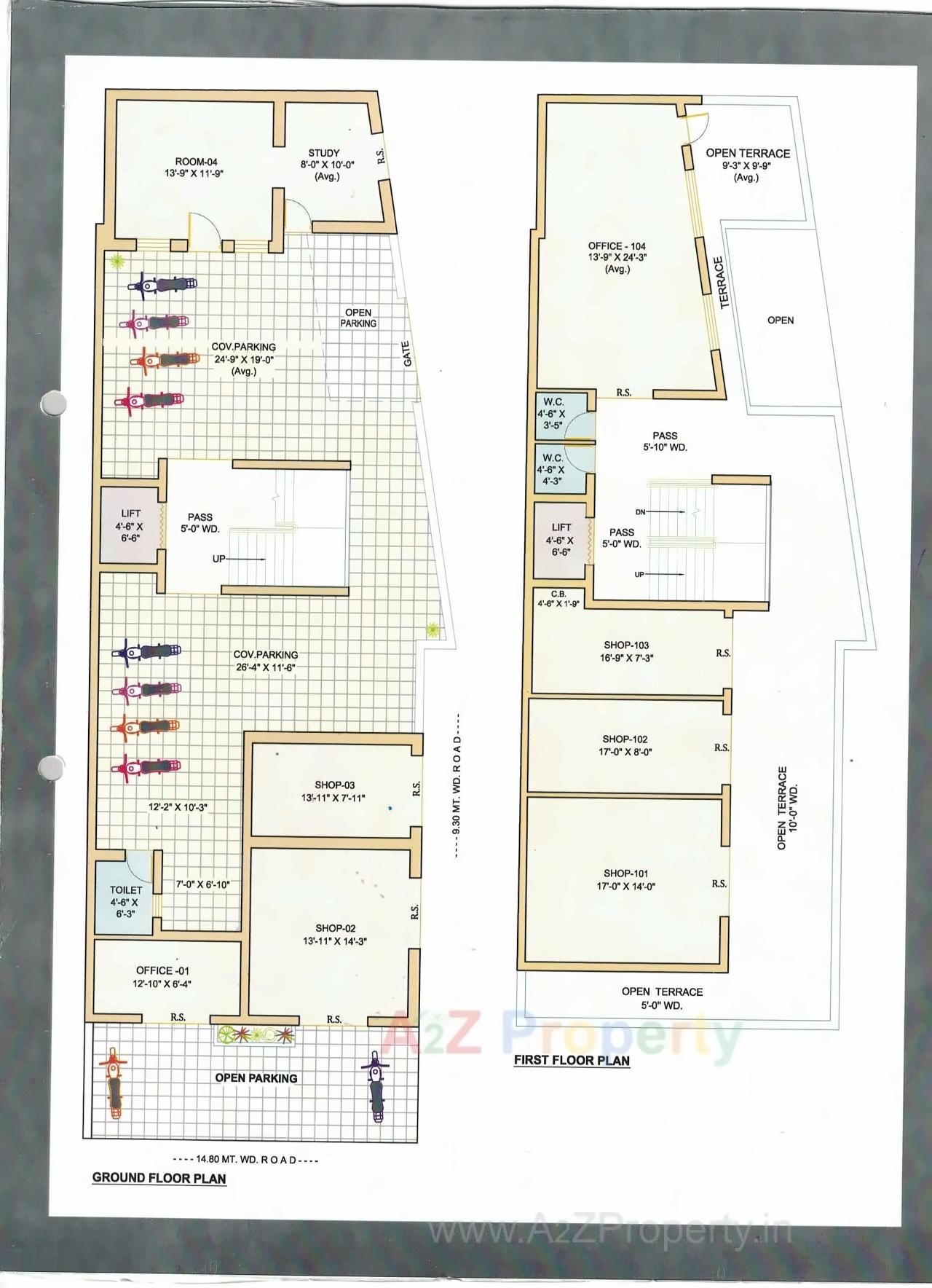 Layout of real estate project Shri Hemendra Business Centre located at Rajkot, Rajkot, Gujarat
