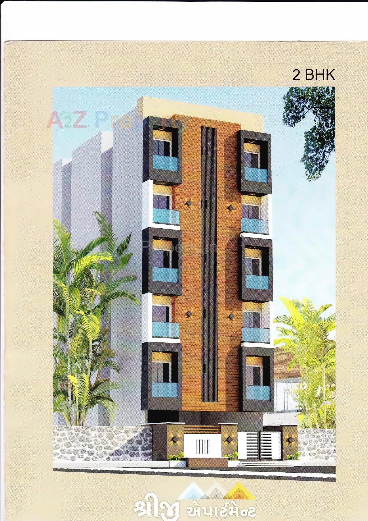 3D Elevation of real estate project Shriji Appartment located at Rajkot, Rajkot, Gujarat