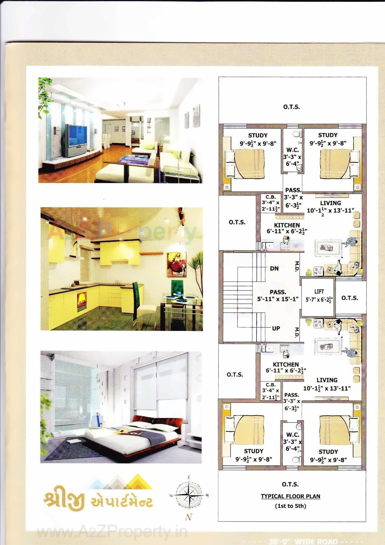 Layout of real estate project Shriji Appartment located at Rajkot, Rajkot, Gujarat