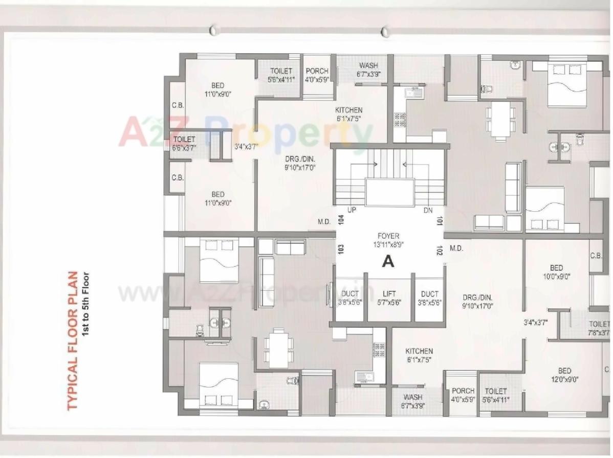 Layout of real estate project Shrimad Aangan located at Rajkot, Rajkot, Gujarat