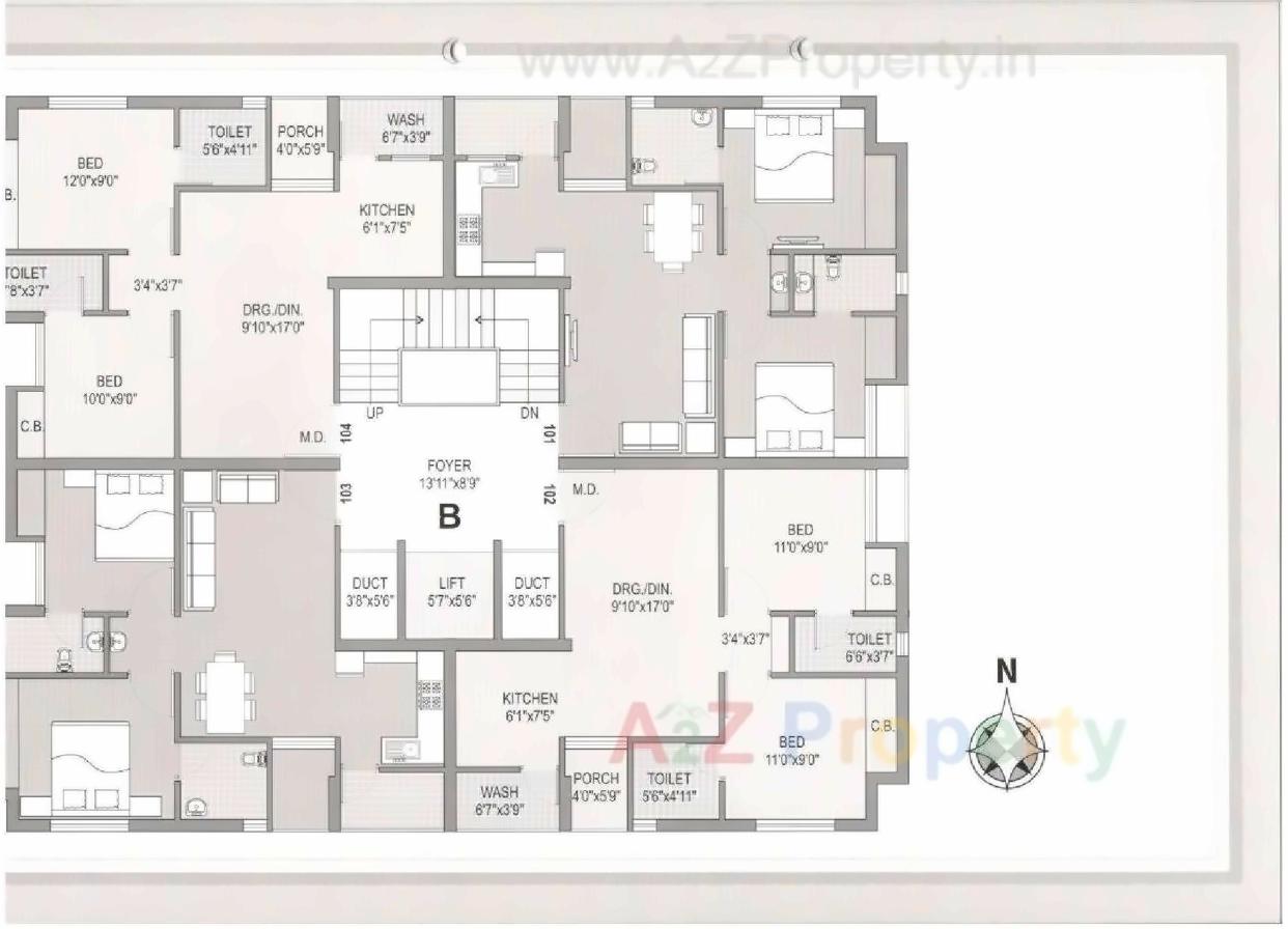 Layout of real estate project Shrimad Aangan located at Rajkot, Rajkot, Gujarat