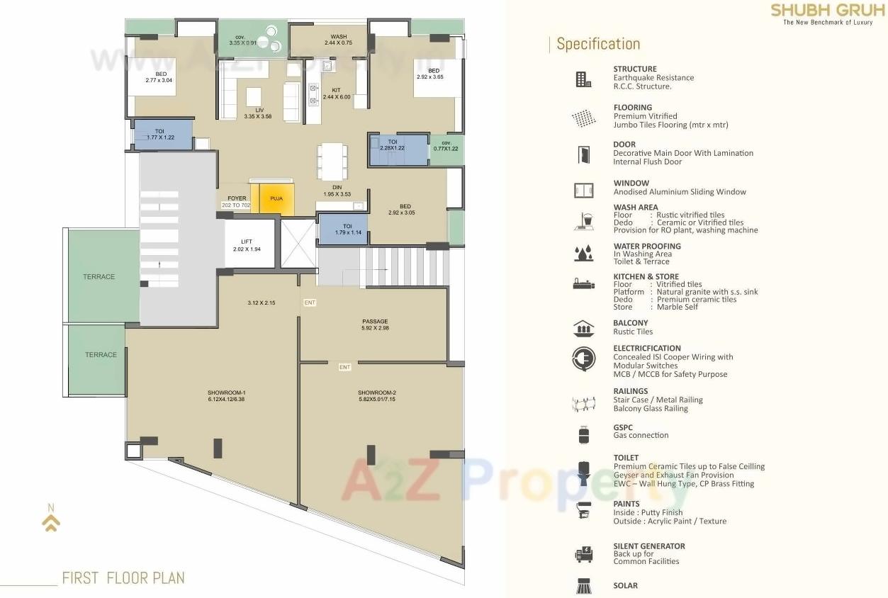 Layout of real estate project Shubh Gruh located at Raiya, Rajkot, Gujarat