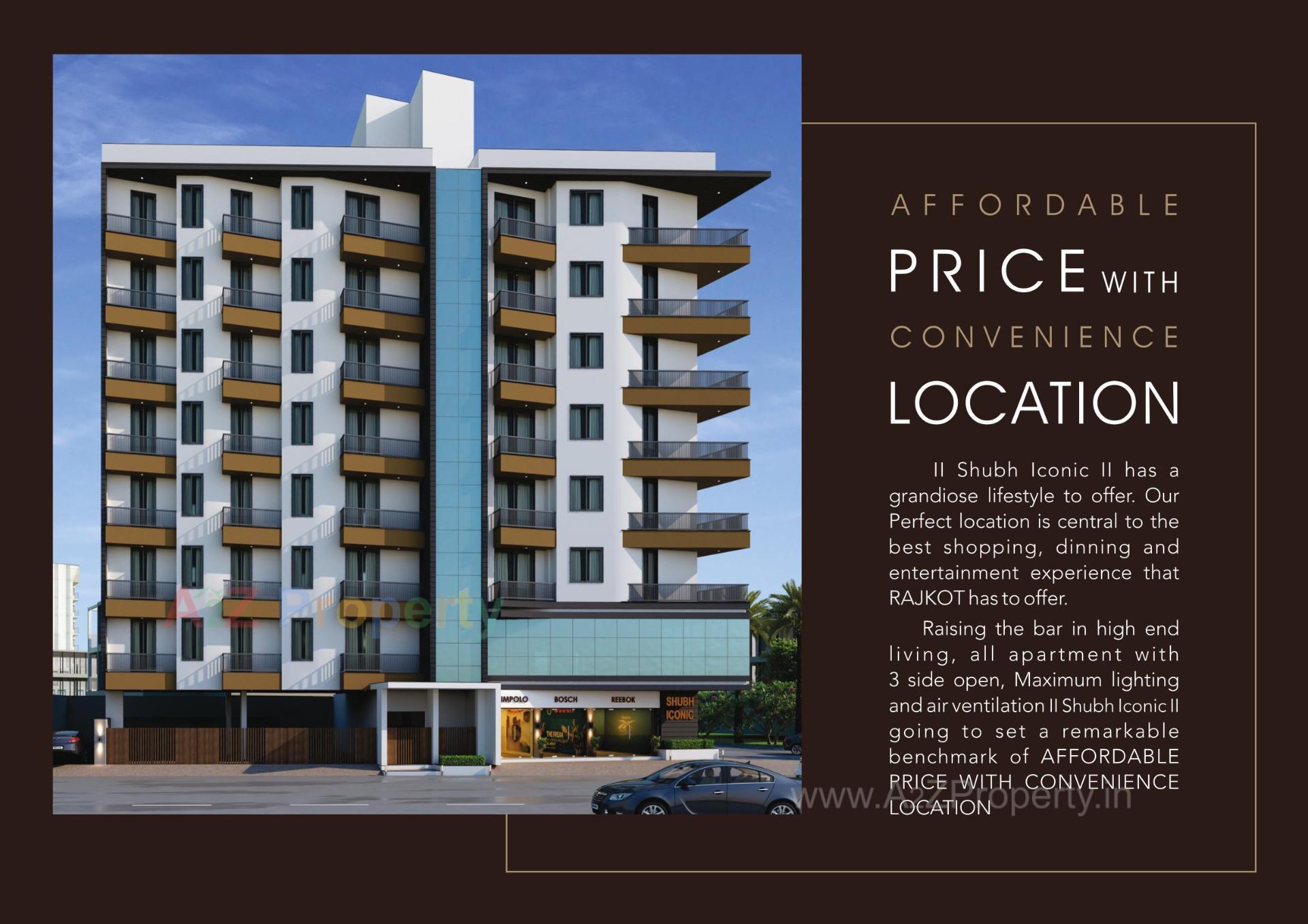 3D Elevation of real estate project Shubh Iconic located at Raiya, Rajkot, Gujarat