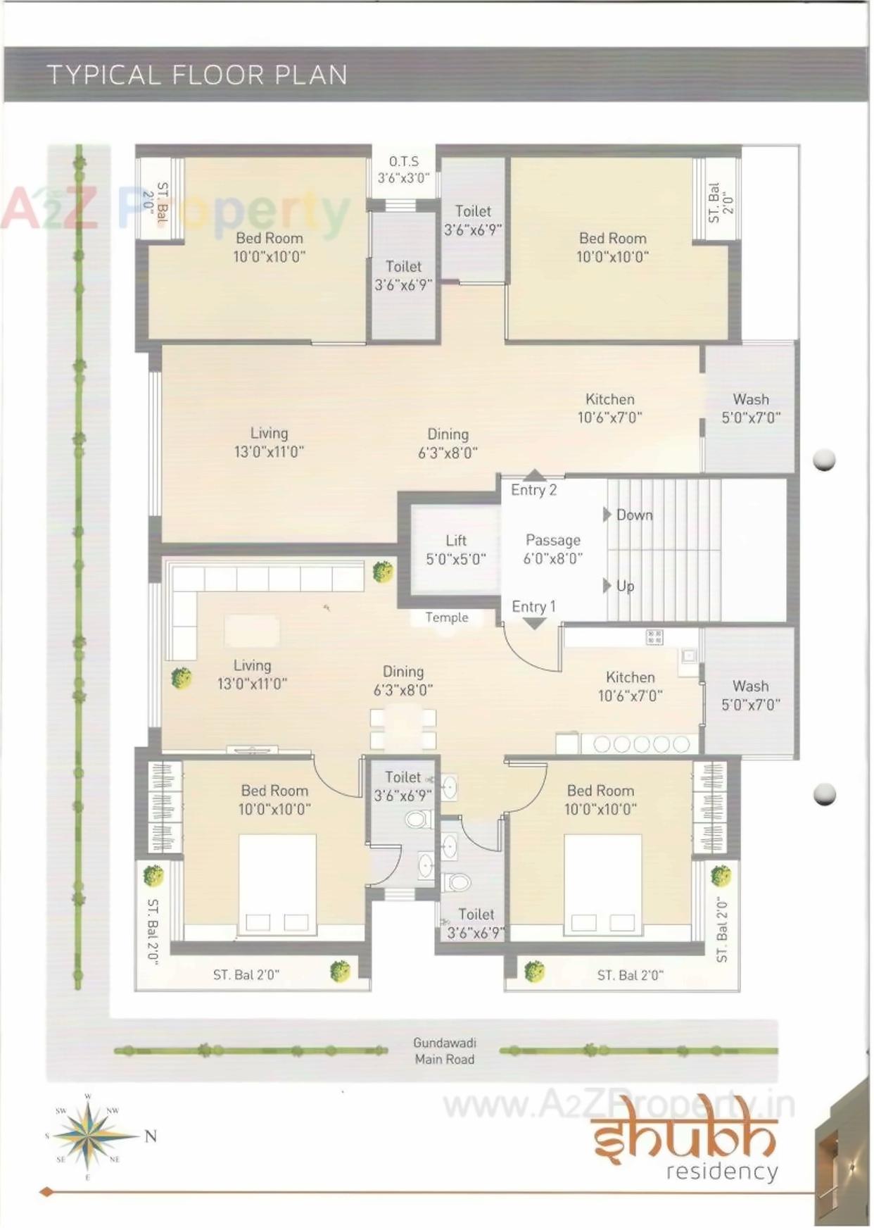 Layout of real estate project Shubh Residency located at Rajkot, Rajkot, Gujarat
