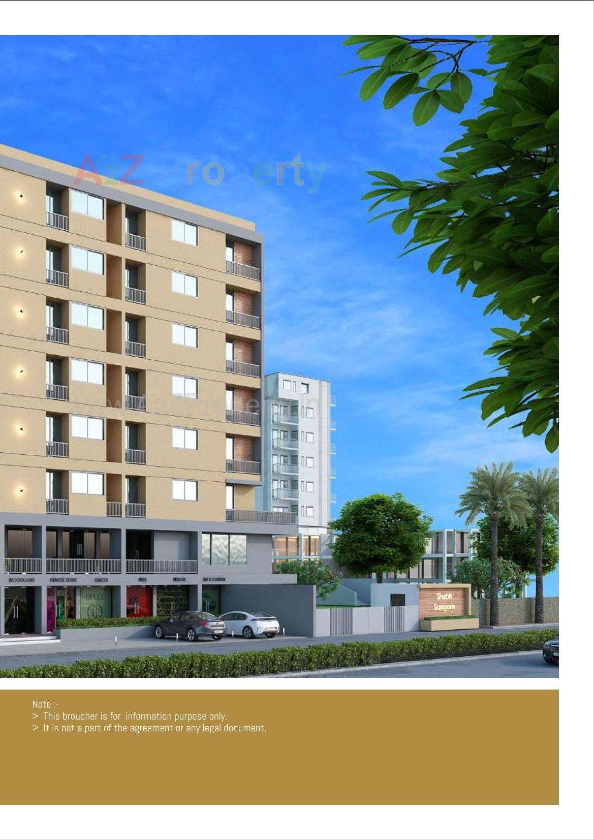 3D Elevation of real estate project Shubh Sangam located at Rajkot, Rajkot, Gujarat