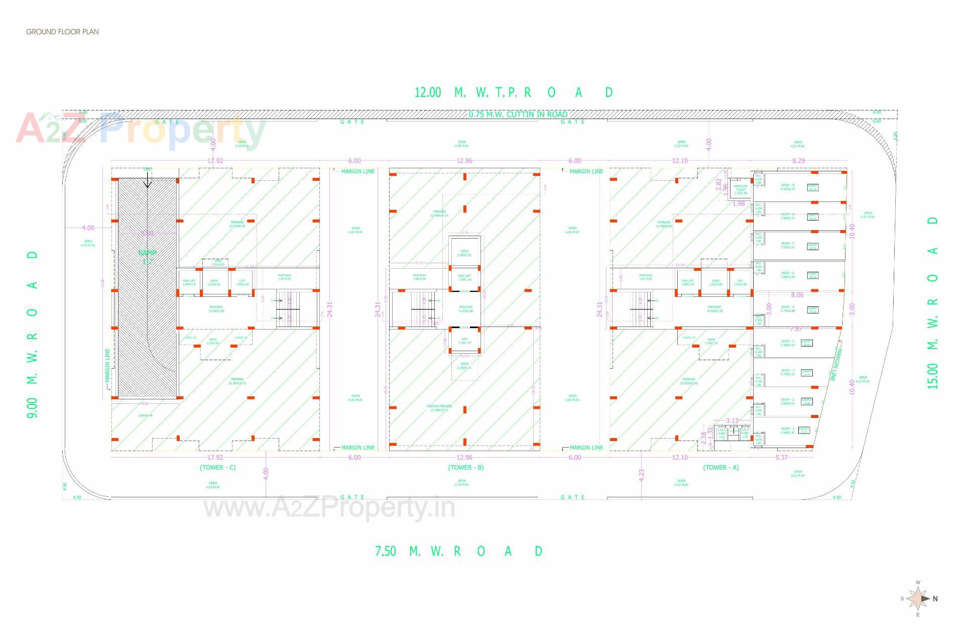 Layout of real estate project Shubh Vatika located at Raiya, Rajkot, Gujarat
