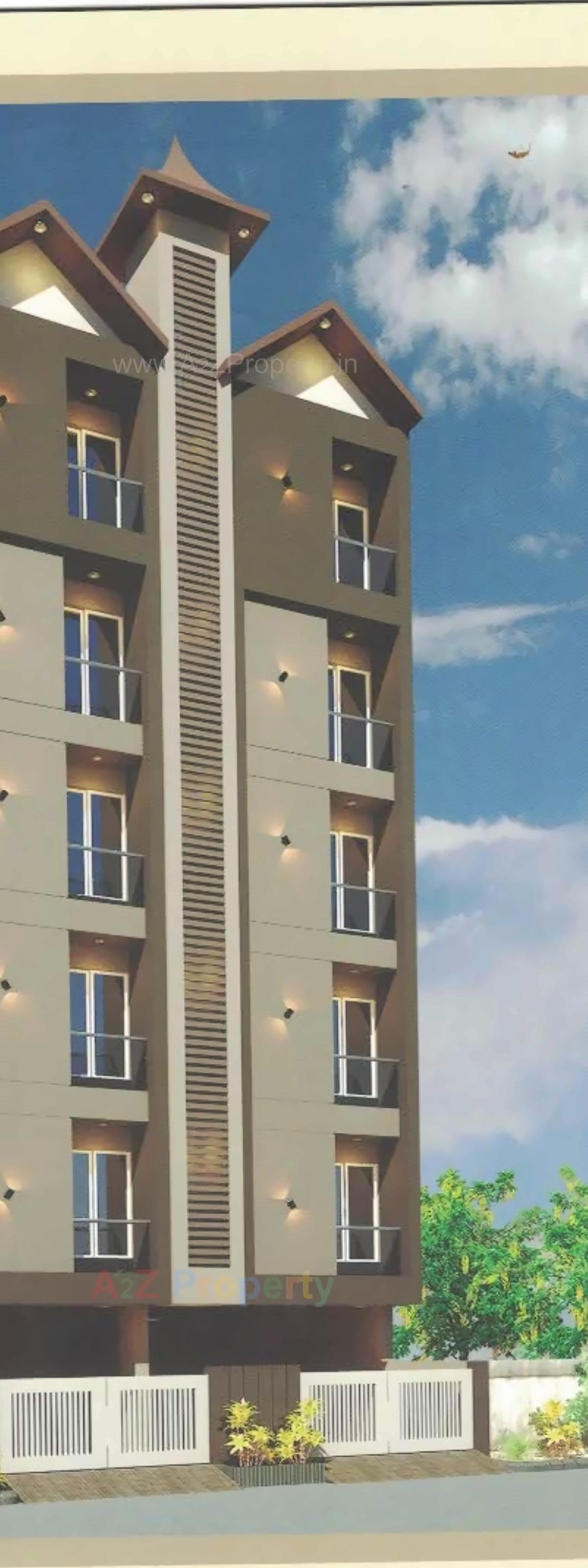 3D Elevation of real estate project Shubham Heritage located at Nanamava, Rajkot, Gujarat