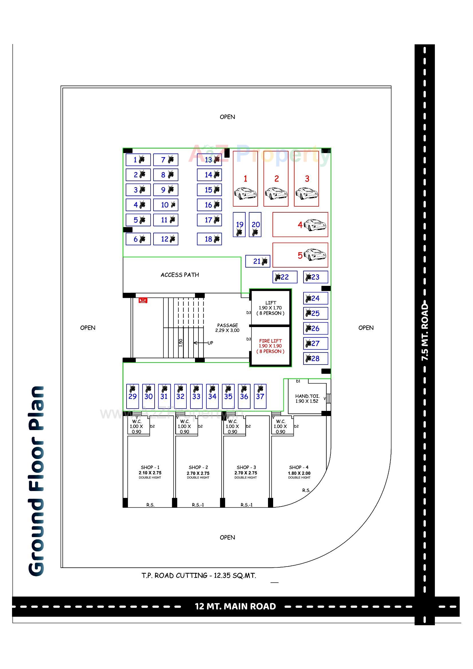 Layout of real estate project Shubhashish Villa located at Rajkot, Rajkot, Gujarat