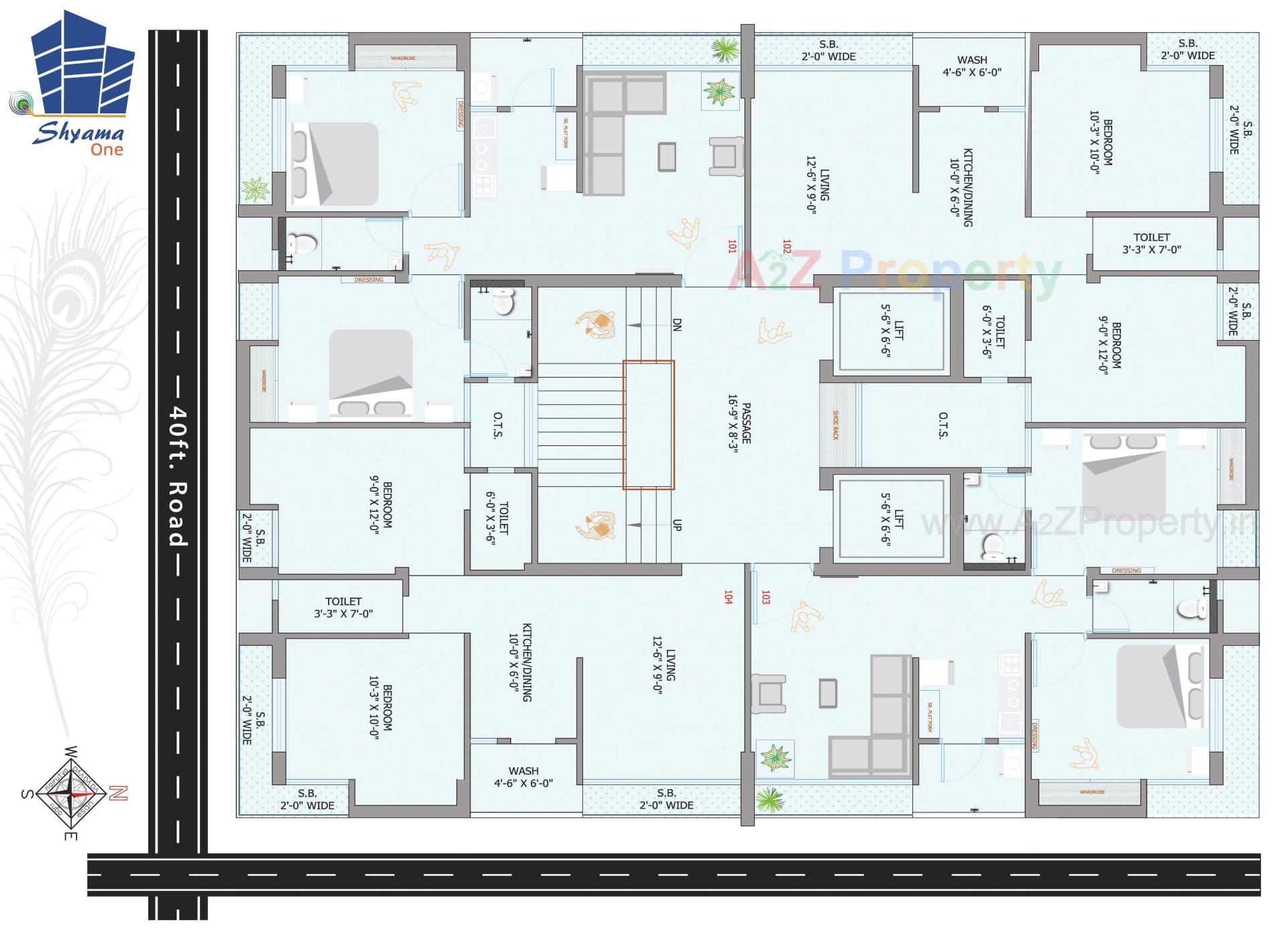 Layout of real estate project Shyama One located at Ghanteshwar, Rajkot, Gujarat