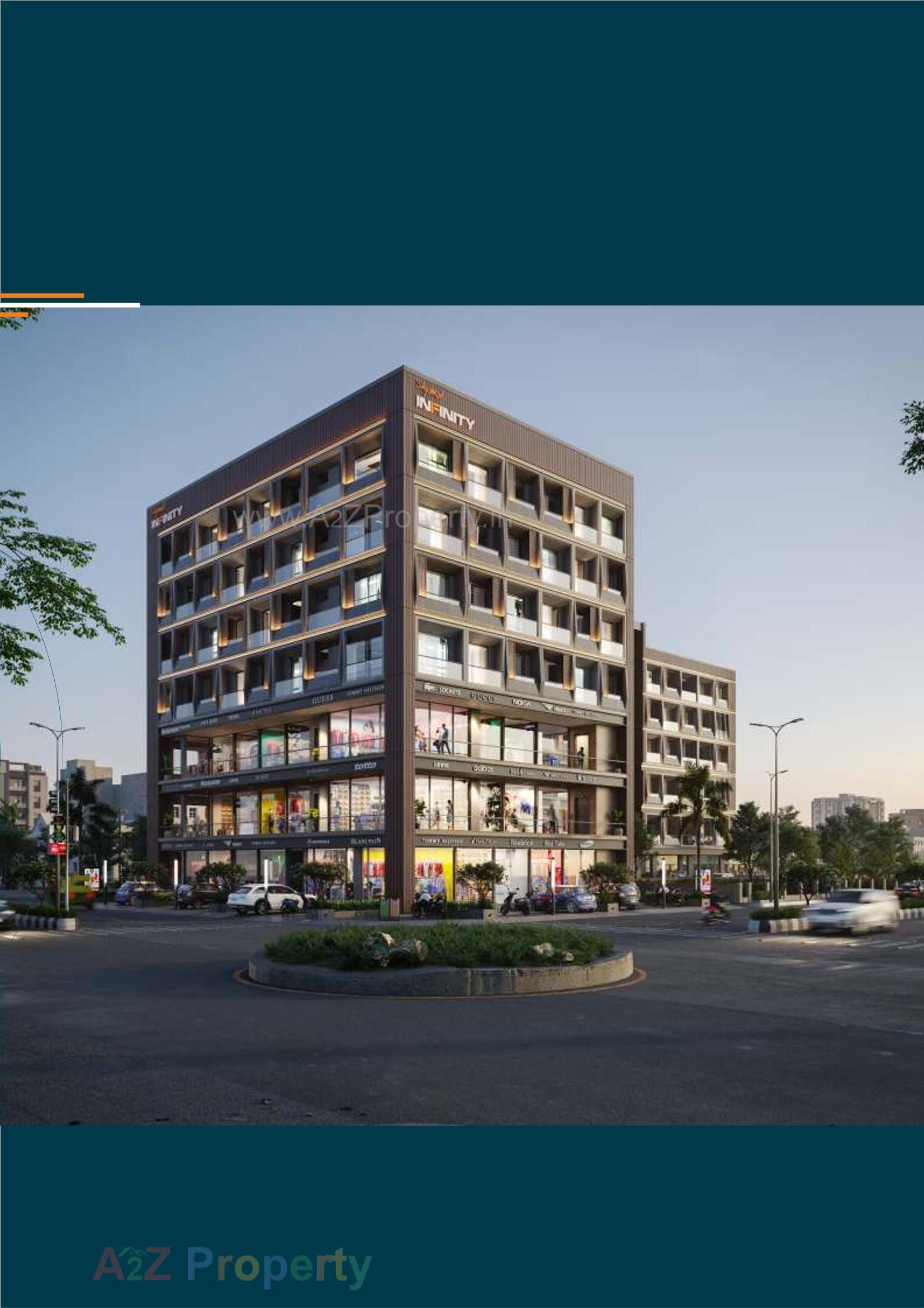 3D Elevation of real estate project Shyamal Infinity located at Raiya, Rajkot, Gujarat