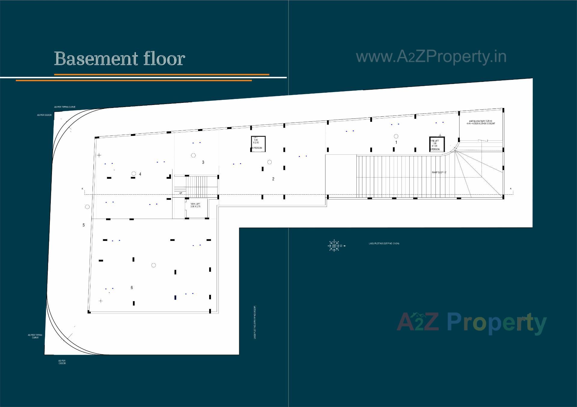 Layout of real estate project Shyamal Infinity located at Raiya, Rajkot, Gujarat