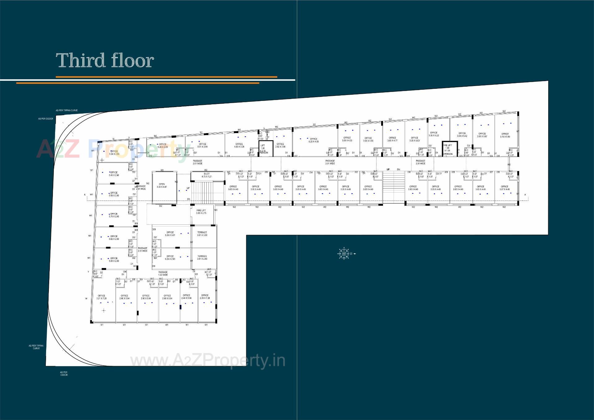 Layout of real estate project Shyamal Infinity located at Raiya, Rajkot, Gujarat