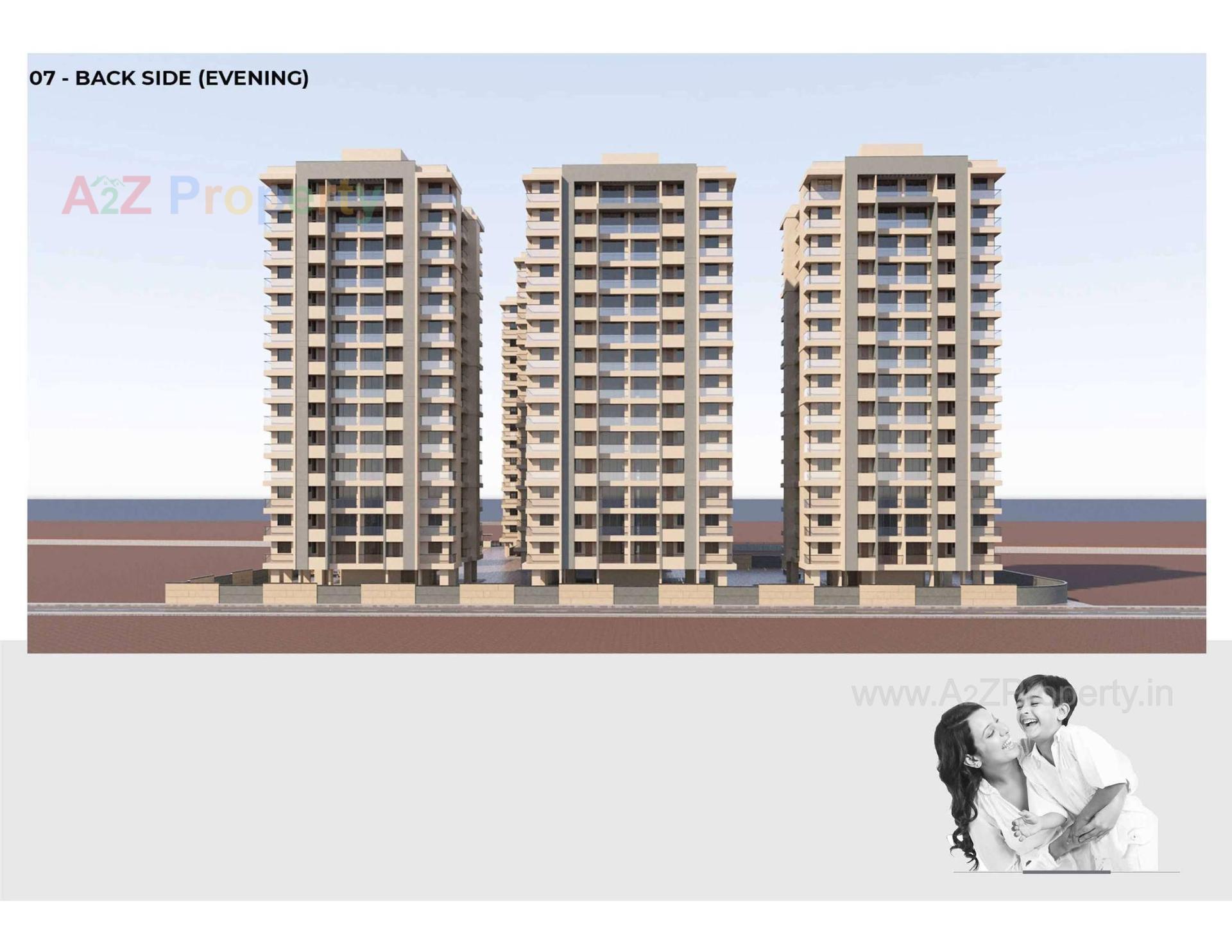 3D Elevation of real estate project Shyamal Satva located at Mavdi, Rajkot, Gujarat
