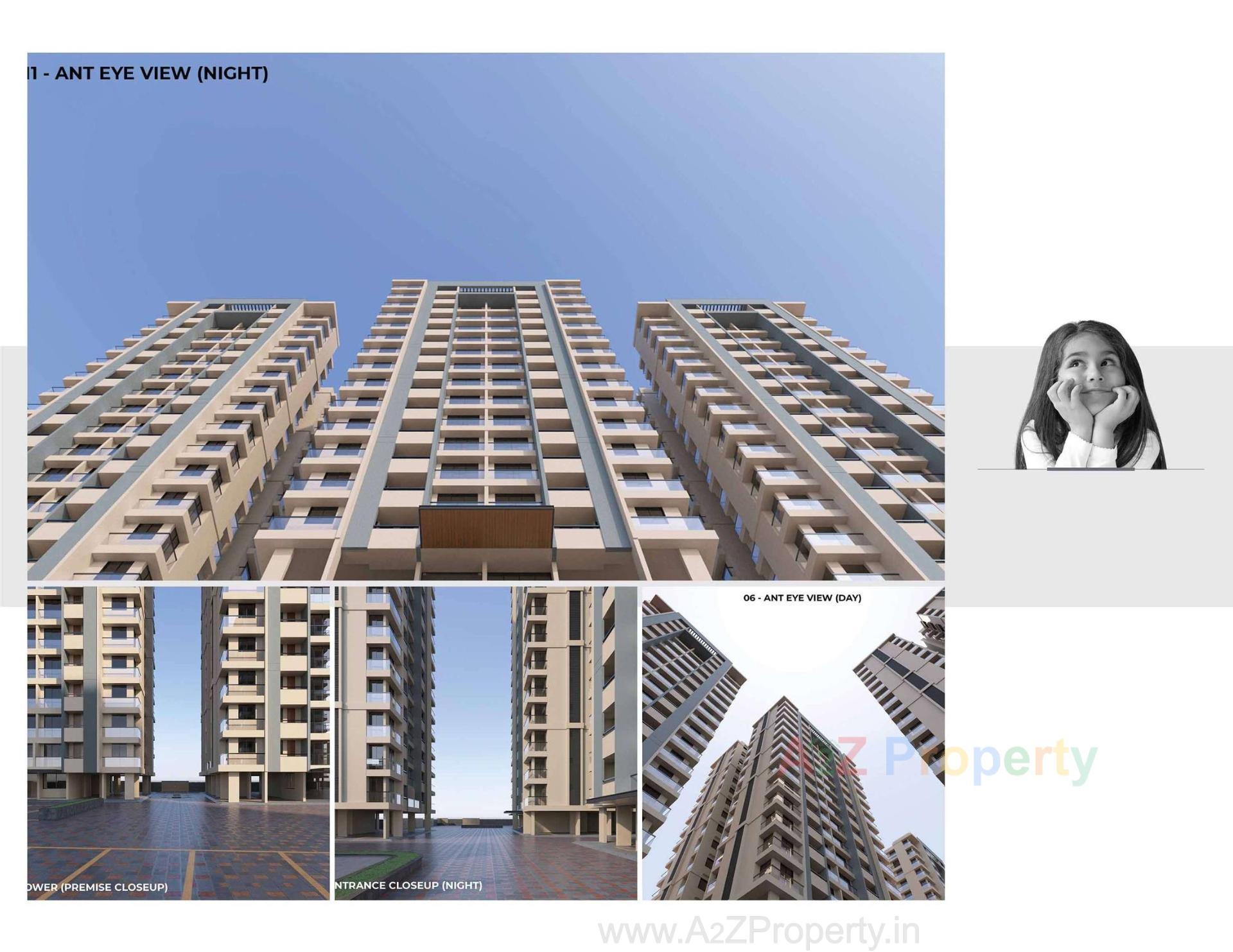 3D Elevation of real estate project Shyamal Satva located at Mavdi, Rajkot, Gujarat