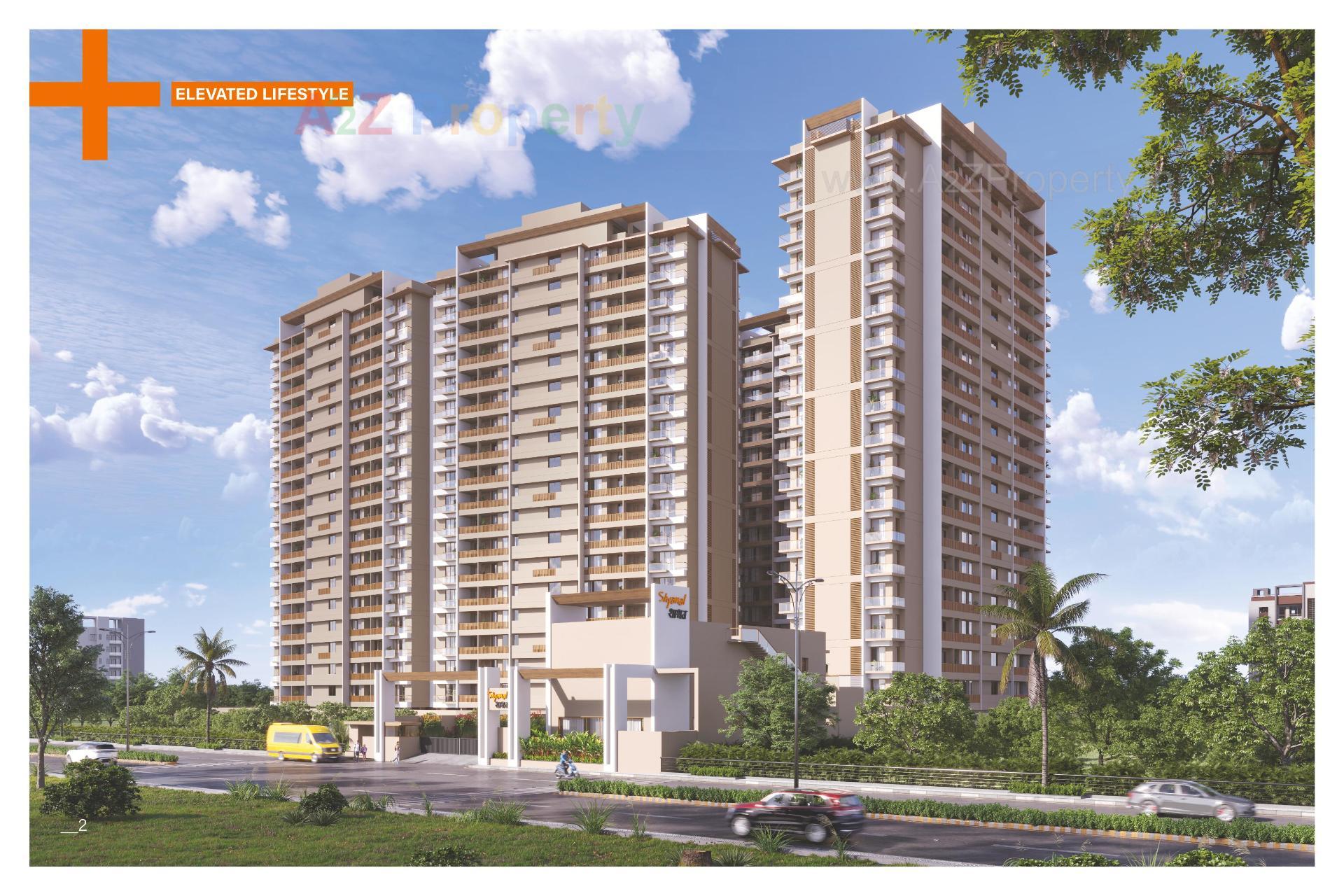 3D Elevation of real estate project Shyamal Shashwat located at Motamava, Rajkot, Gujarat