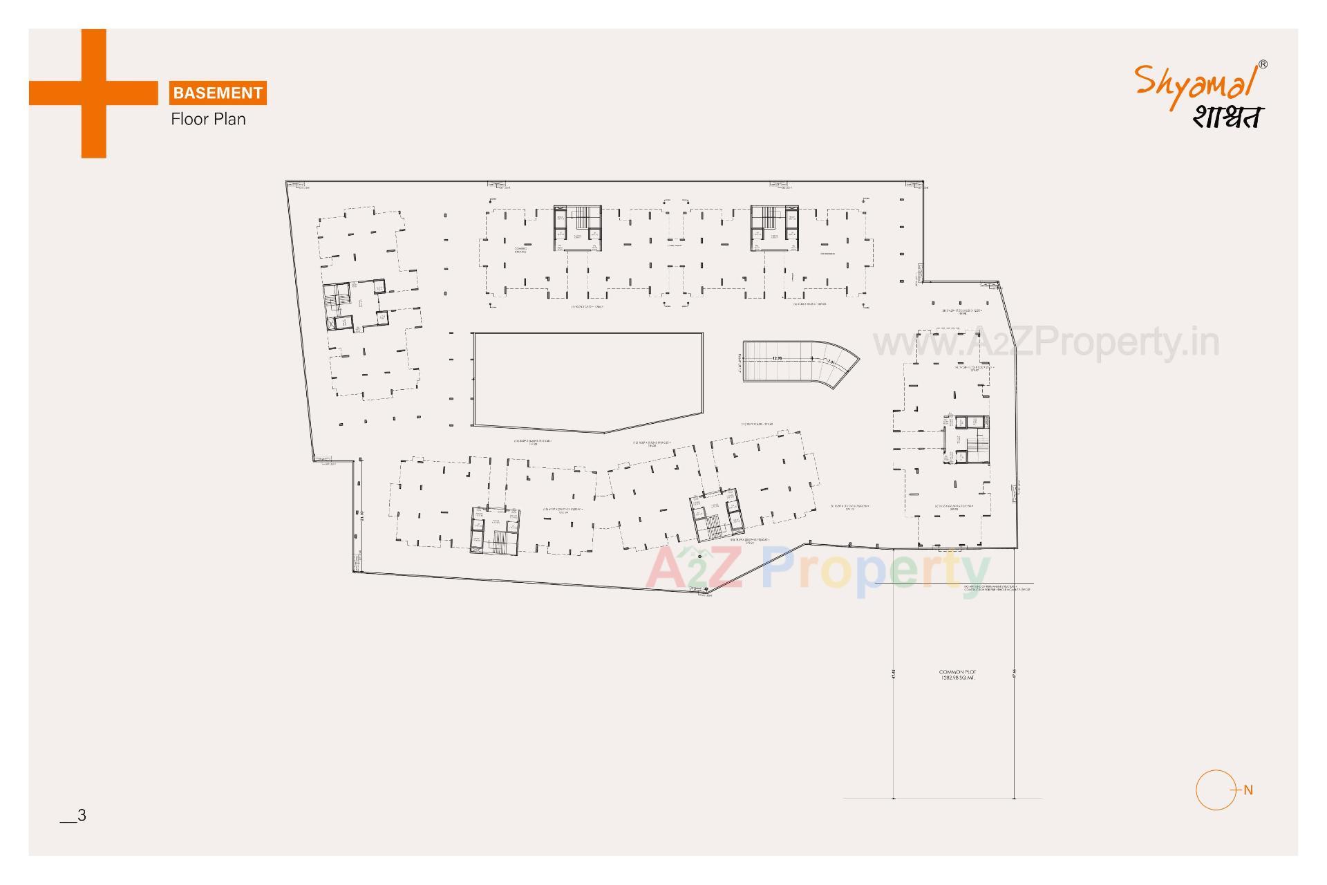 Layout of real estate project Shyamal Shashwat located at Motamava, Rajkot, Gujarat