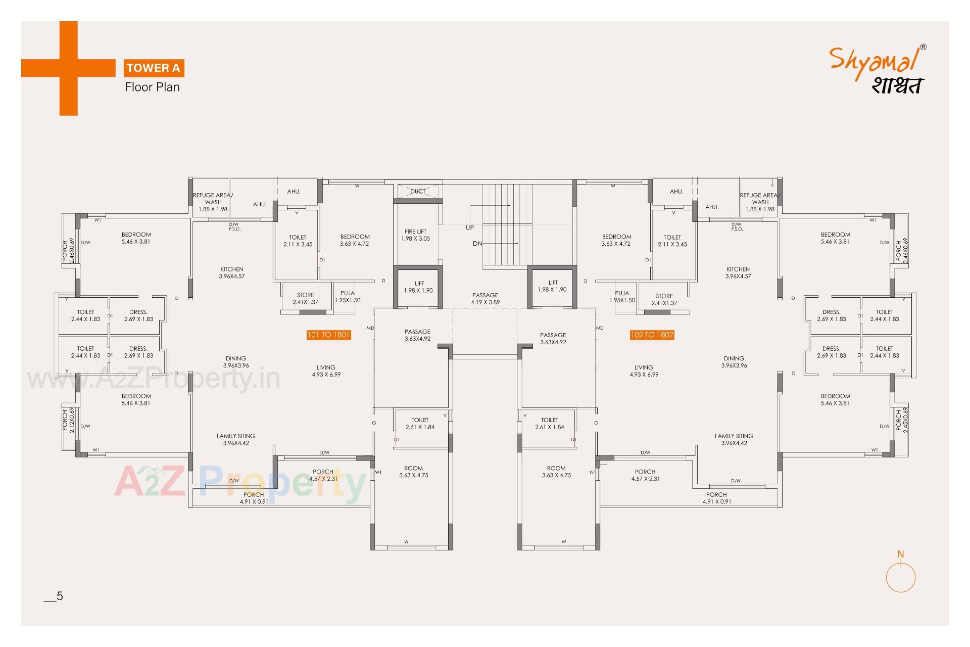 Layout of real estate project Shyamal Shashwat located at Motamava, Rajkot, Gujarat