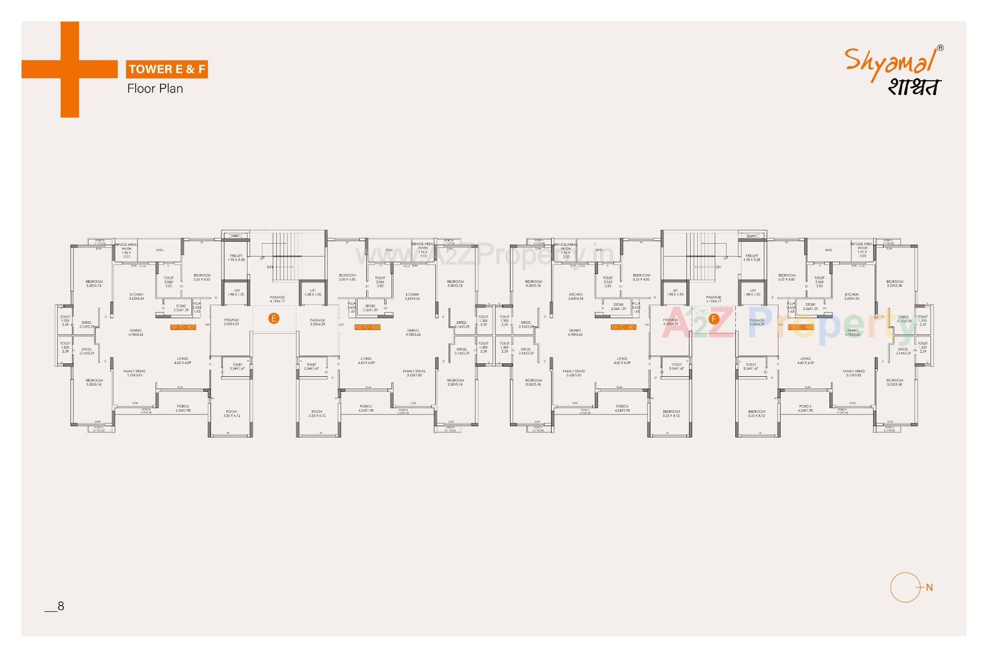 Layout of real estate project Shyamal Shashwat located at Motamava, Rajkot, Gujarat