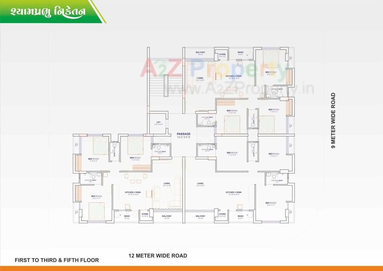 Layout of real estate project Shyamprabhu Niketan located at Raiya, Rajkot, Gujarat
