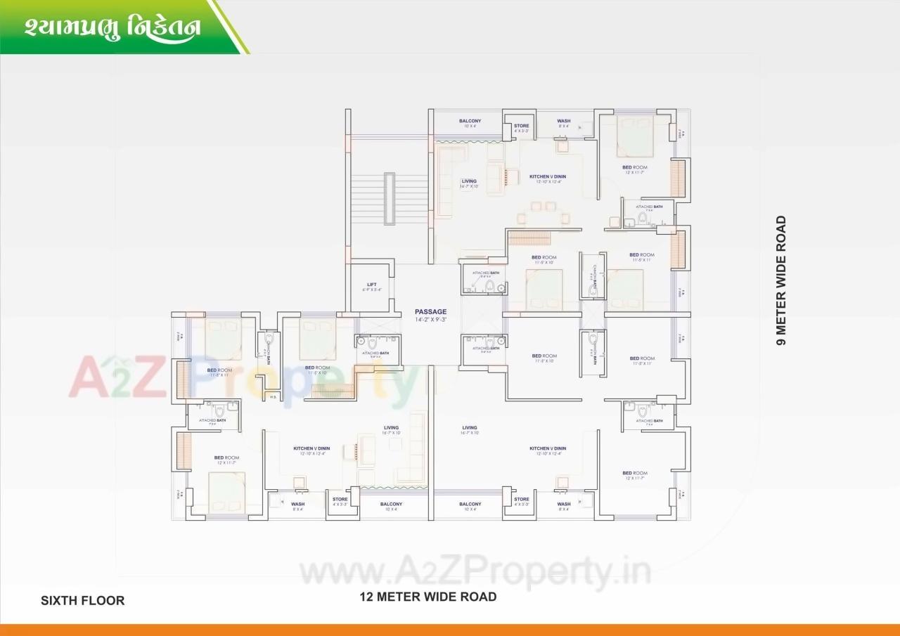 Layout of real estate project Shyamprabhu Niketan located at Raiya, Rajkot, Gujarat