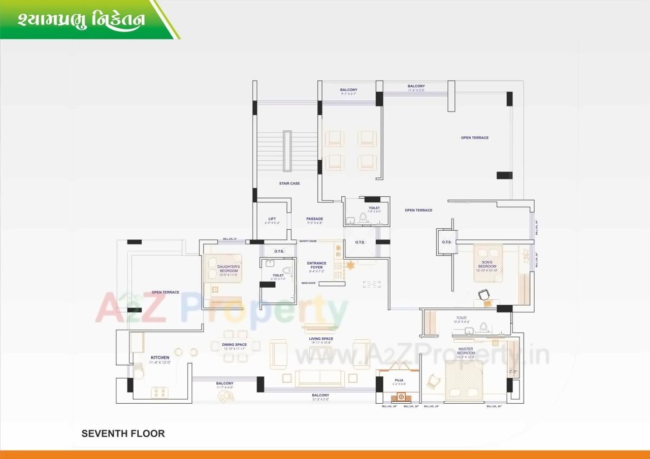 Layout of real estate project Shyamprabhu Niketan located at Raiya, Rajkot, Gujarat