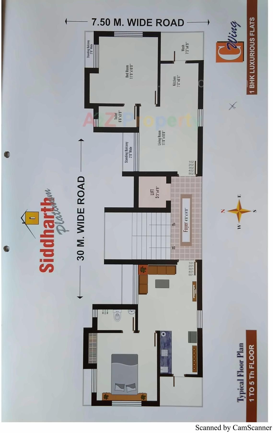 Layout of real estate project Siddharth Platinium located at Ghanteshwar, Rajkot, Gujarat