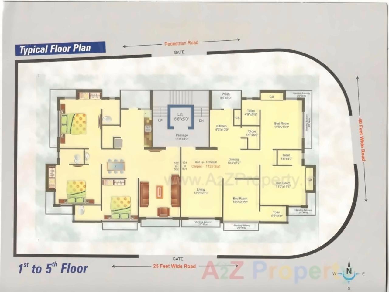 Layout of real estate project Siddhi Avenue located at Mavdi, Rajkot, Gujarat
