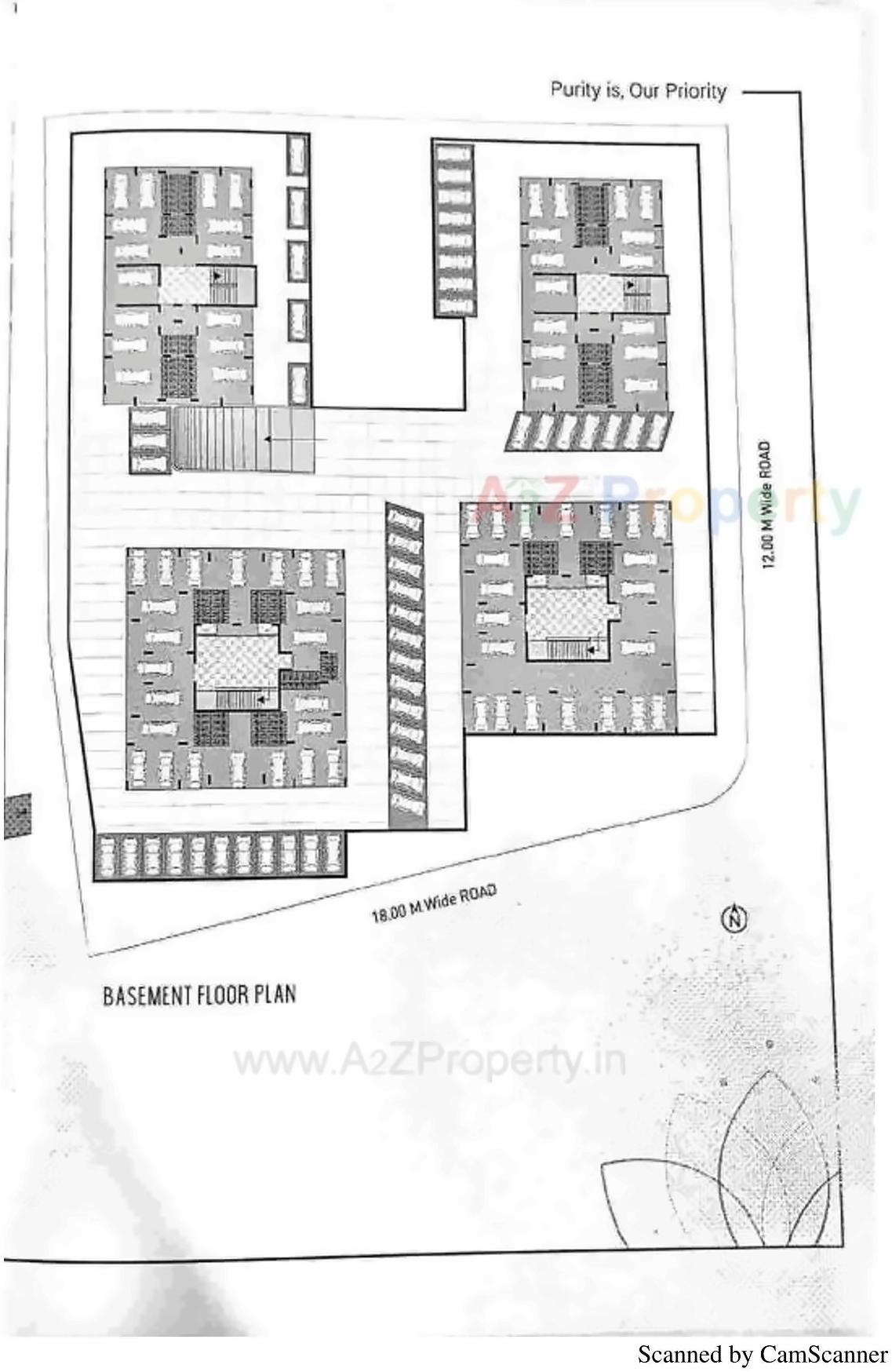 Layout of real estate project Siddhi Heights located at Mavdi, Rajkot, Gujarat