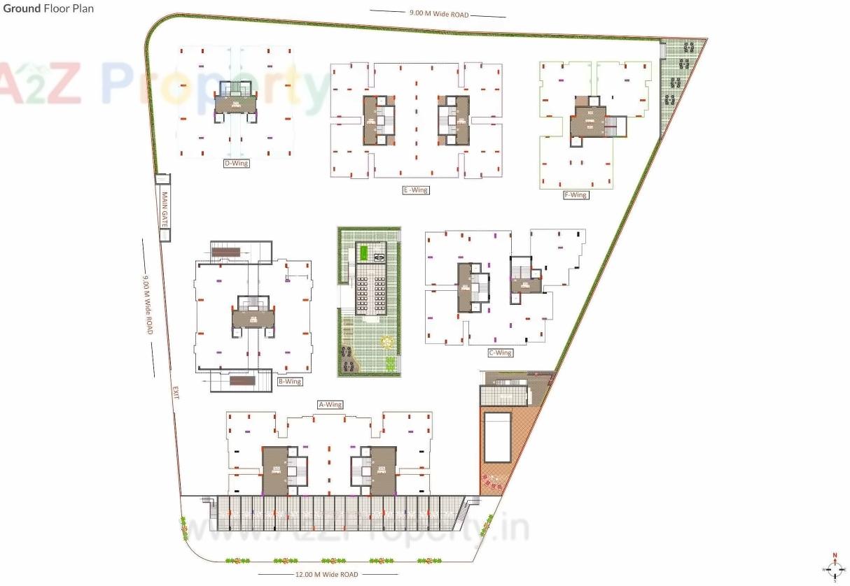 Layout of real estate project Siddhi Heritage located at Mavdi, Rajkot, Gujarat