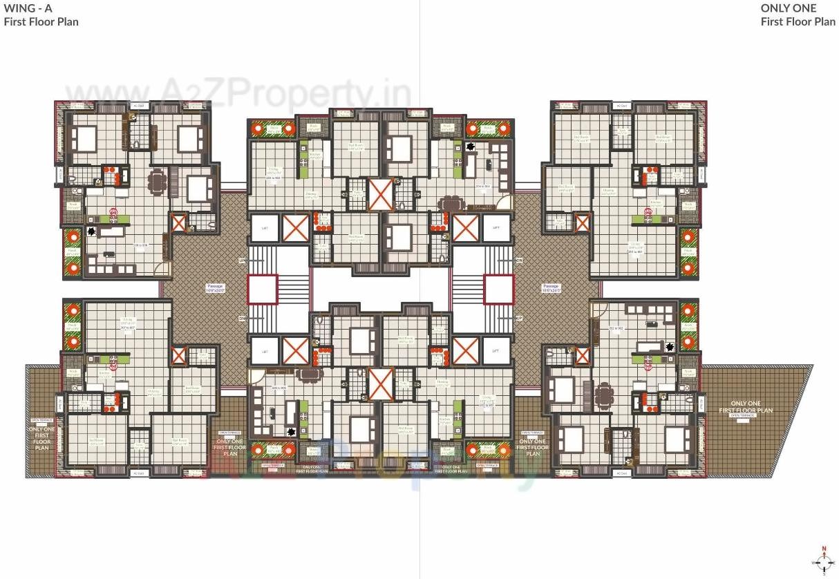 Layout of real estate project Siddhi Heritage located at Mavdi, Rajkot, Gujarat