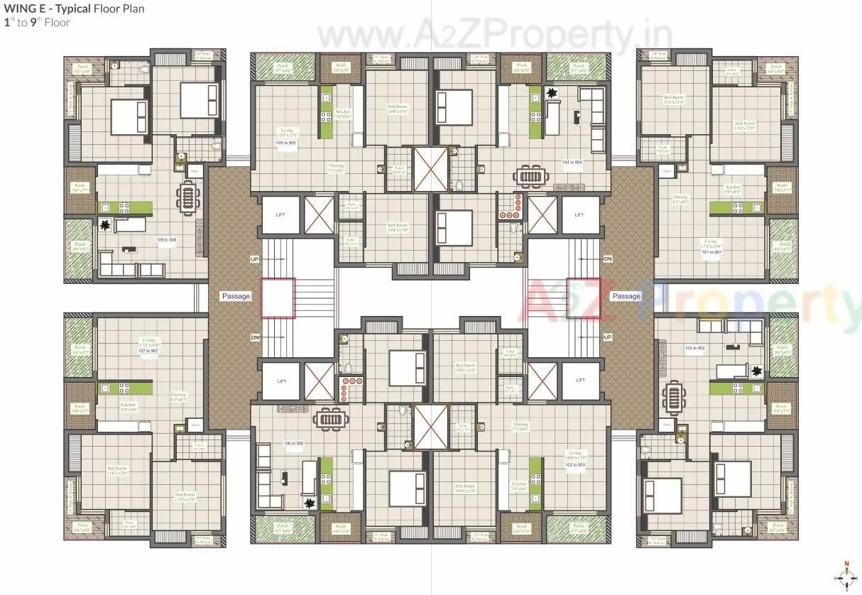 Layout of real estate project Siddhi Heritage located at Mavdi, Rajkot, Gujarat